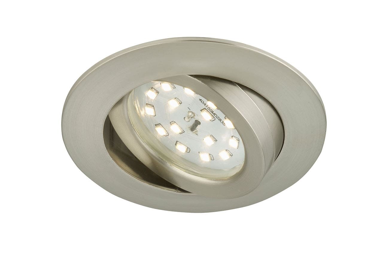 BRI 7209-012 LED vestavné svítidlo, pr. 8,2 cm, 5 W, matný nikl - BRILONER