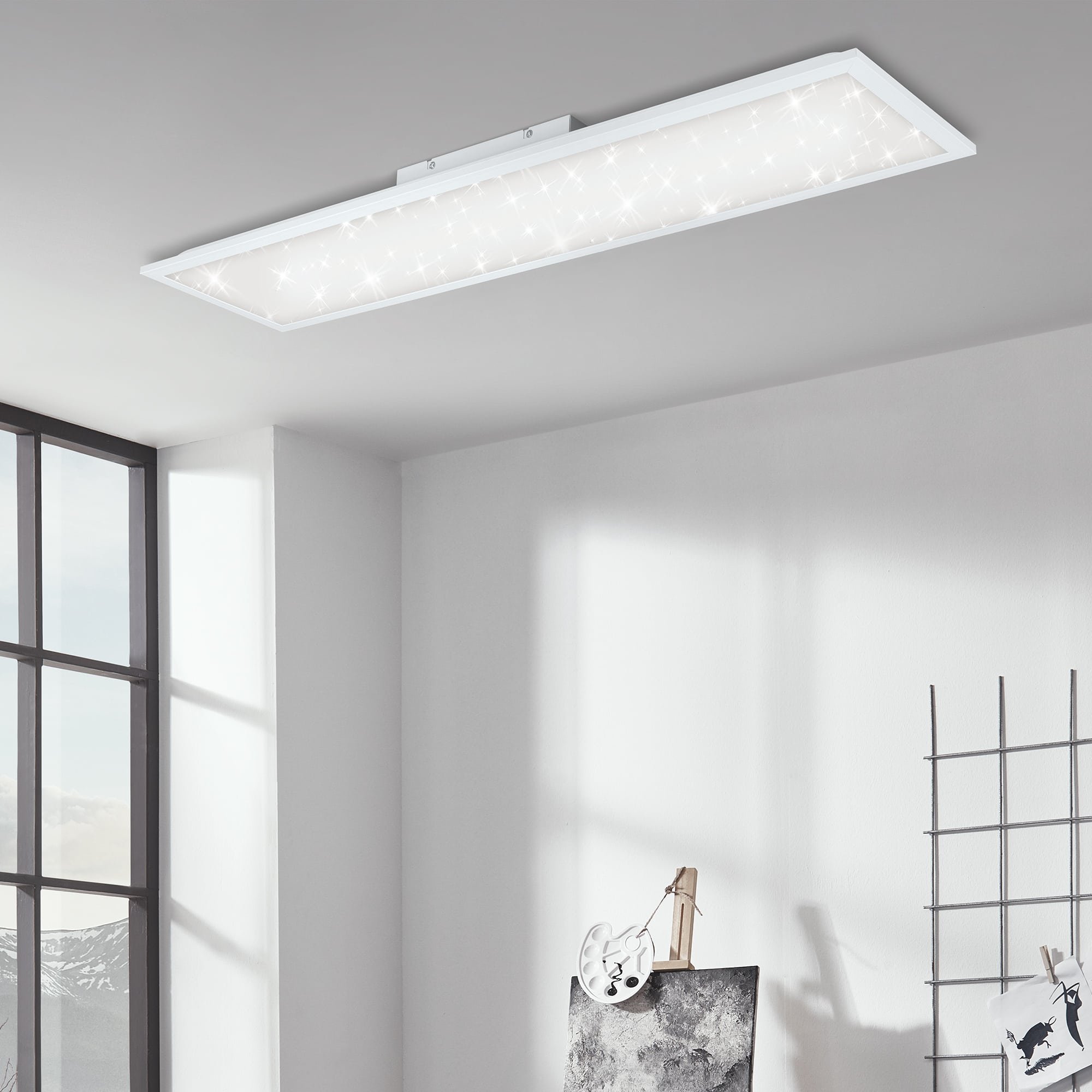 BRILO 7308-016 Hvězdné nebe svítidlo LED panel, 100 cm, 2200 lm, 24 W, bílé - BRILO (obrázek 4)