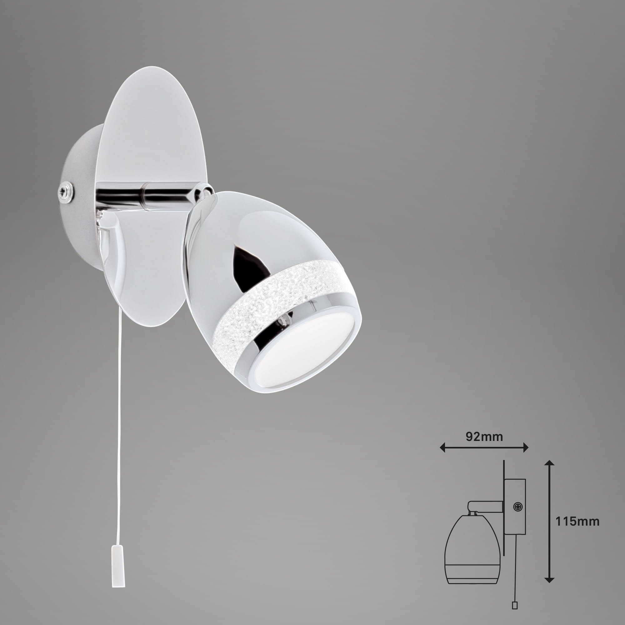 BRI 2995-018 LED bodové svítidlo 11,5 cm 4W 350lm chrom - BRILONER (obrázek 5)