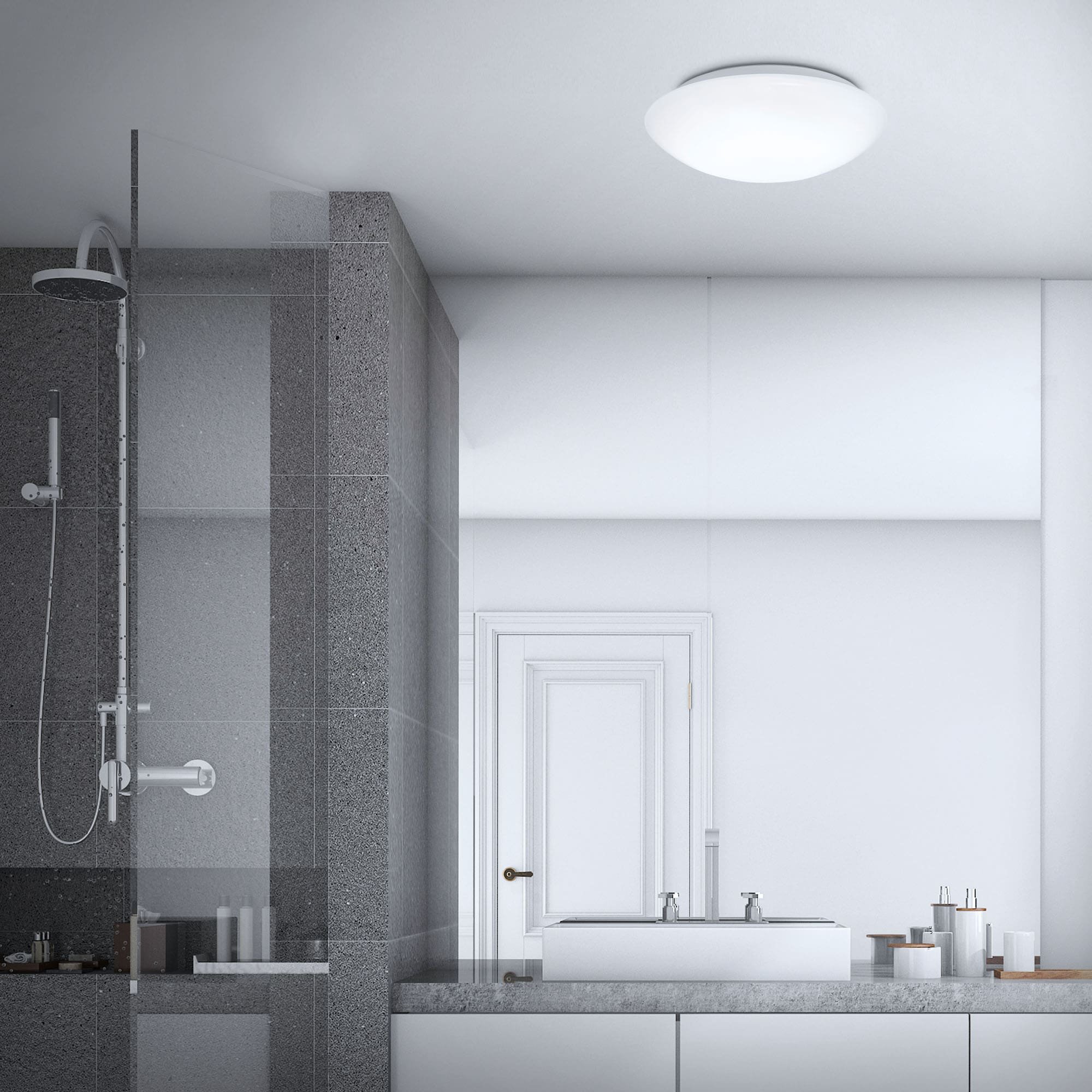 BRILO 3362-116 LED stropní svítidlo s čidlem, pr. 38 cm, 22 W, bílé - BRILO (obrázek 3)