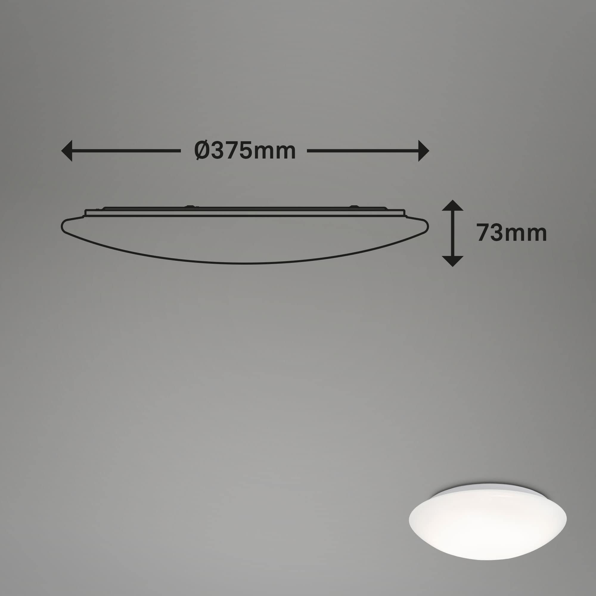 BRILO 3362-116 LED stropní svítidlo s čidlem, pr. 38 cm, 22 W, bílé - BRILO (obrázek 6)