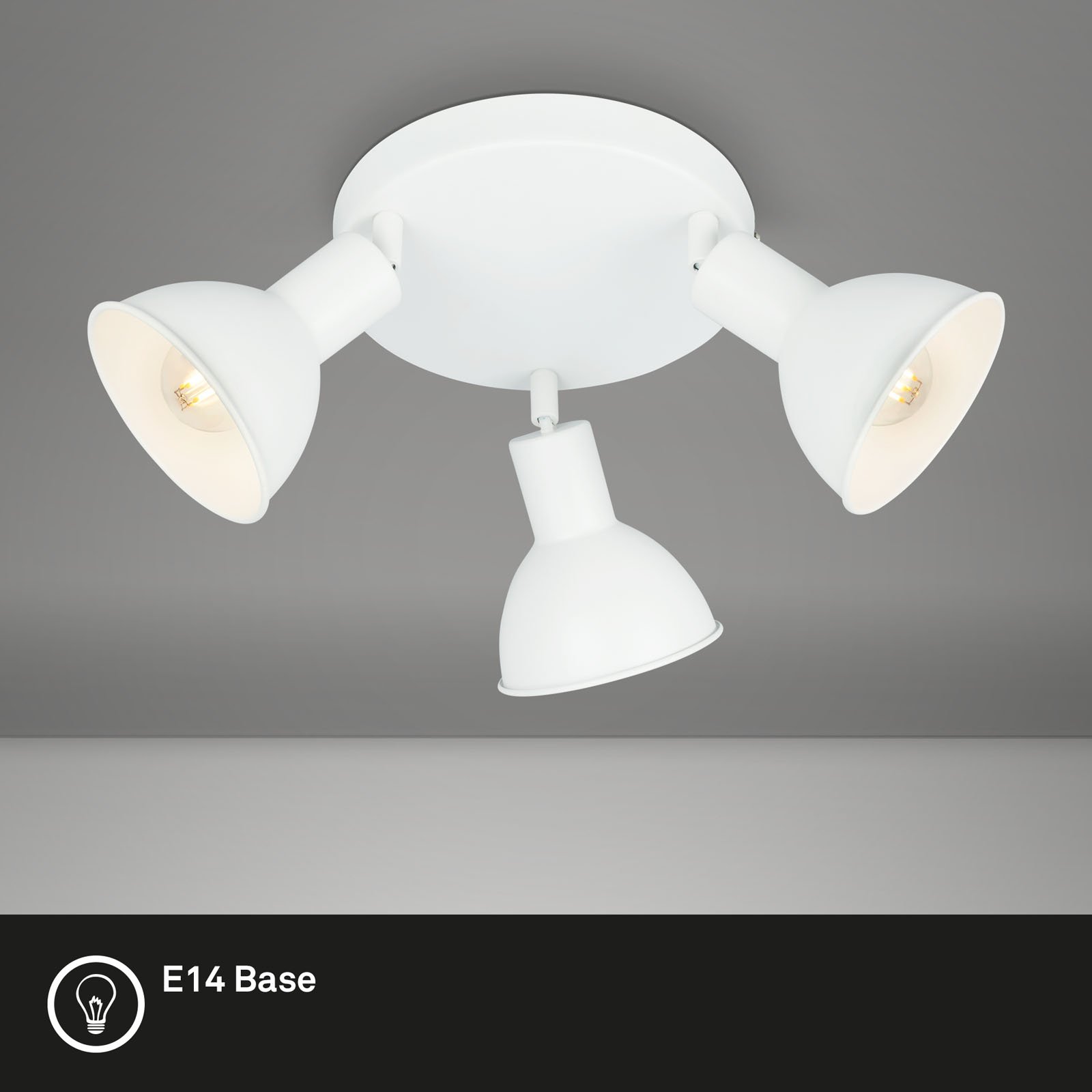 BRILO 2674-036 Bodové svítidlo pr. 19 cm 3x E14 max. 25W bílé - BRILO (obrázek 2)