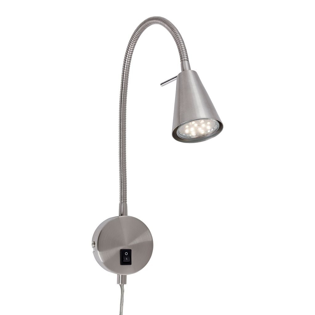 BRI 2082-012 Flexibilní nástěnné svítidlo 45 cm 1xGU10 5W 400lm matný nikl - BRILONER