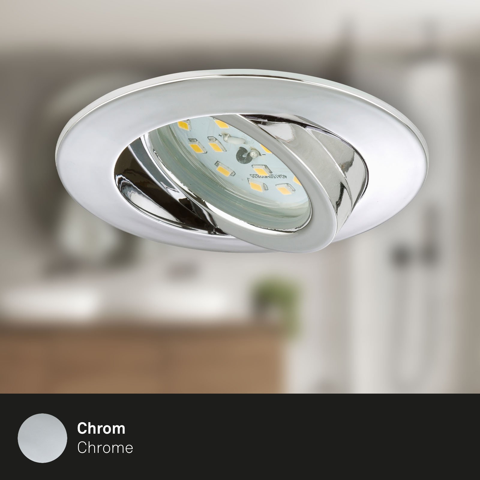 BRI 7209-038 3ks sada LED vestavné svítidlo, pr. 8,2 cm, 5 W, chrom - BRILONER (obrázek 5)