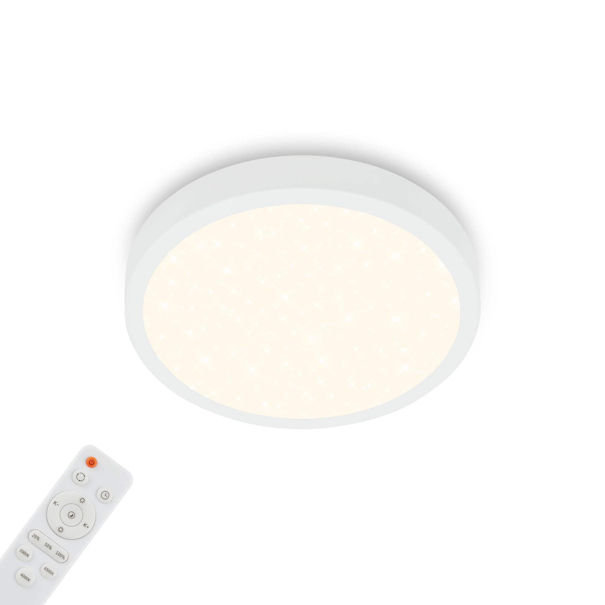 BRILO 3701-016 CCT LED přisazené svítidlo pr. 28 cm, 18 W, 2000 lm, bílé - BRILO