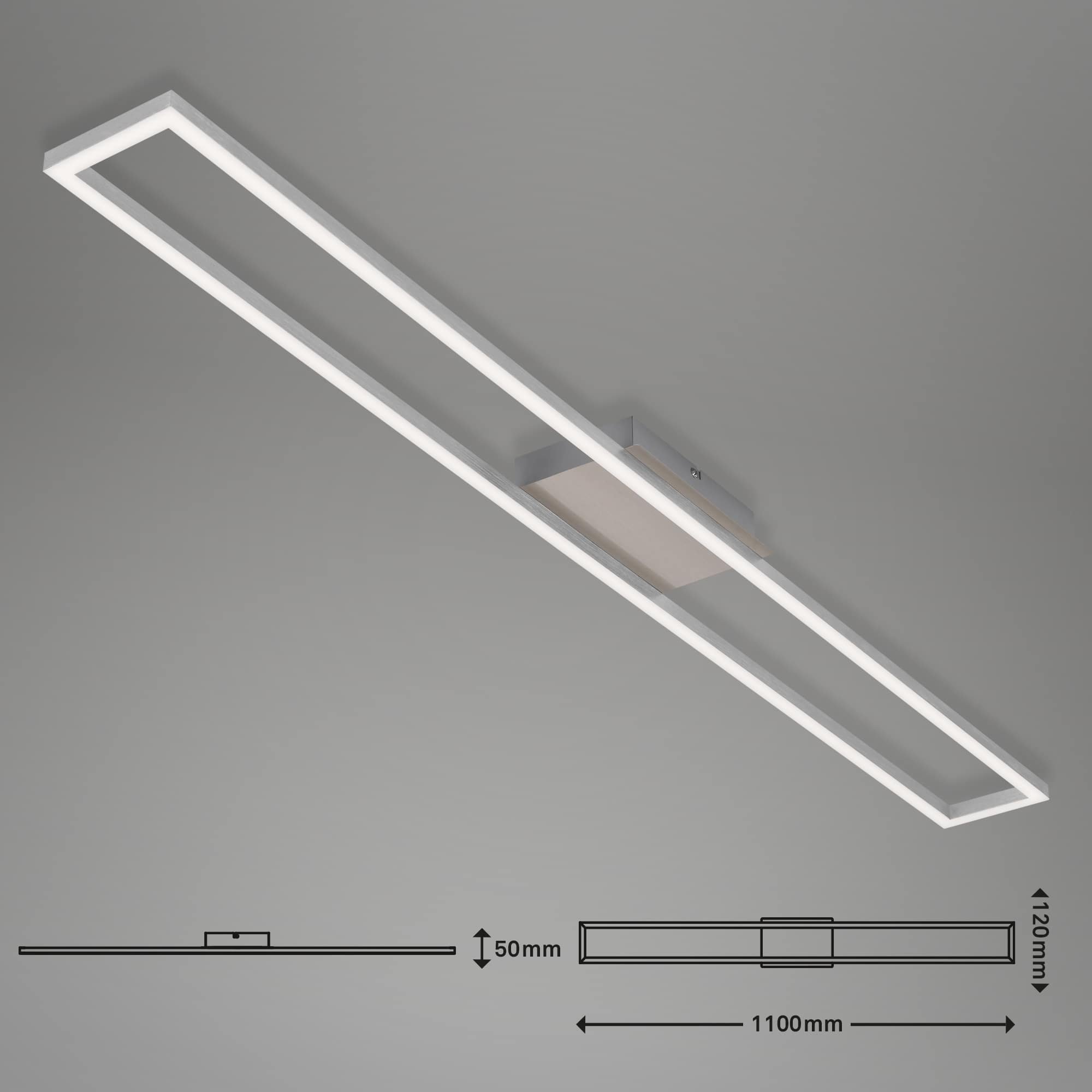 BRILO 3094-012 LED rám 110 cm 20W 1800lm hliník - BRILO (obrázek 6)