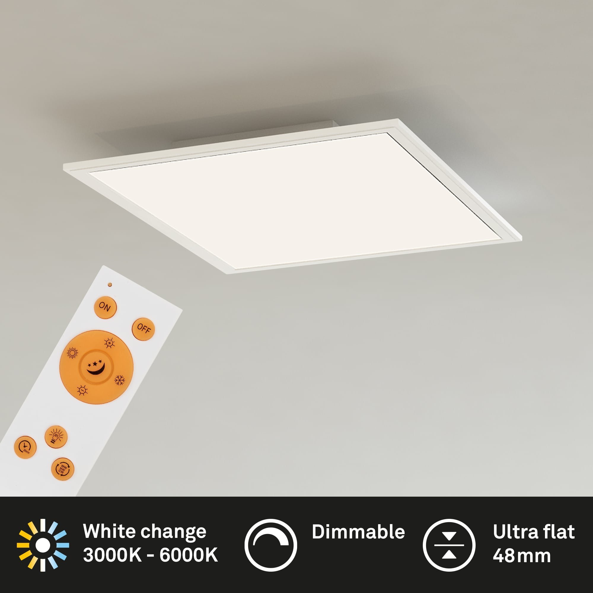 BRILO 7194-016 CCT svítidlo LED panel, 29,5 cm, 1800 lm, 18 W, bílé - BRILO (obrázek 2)