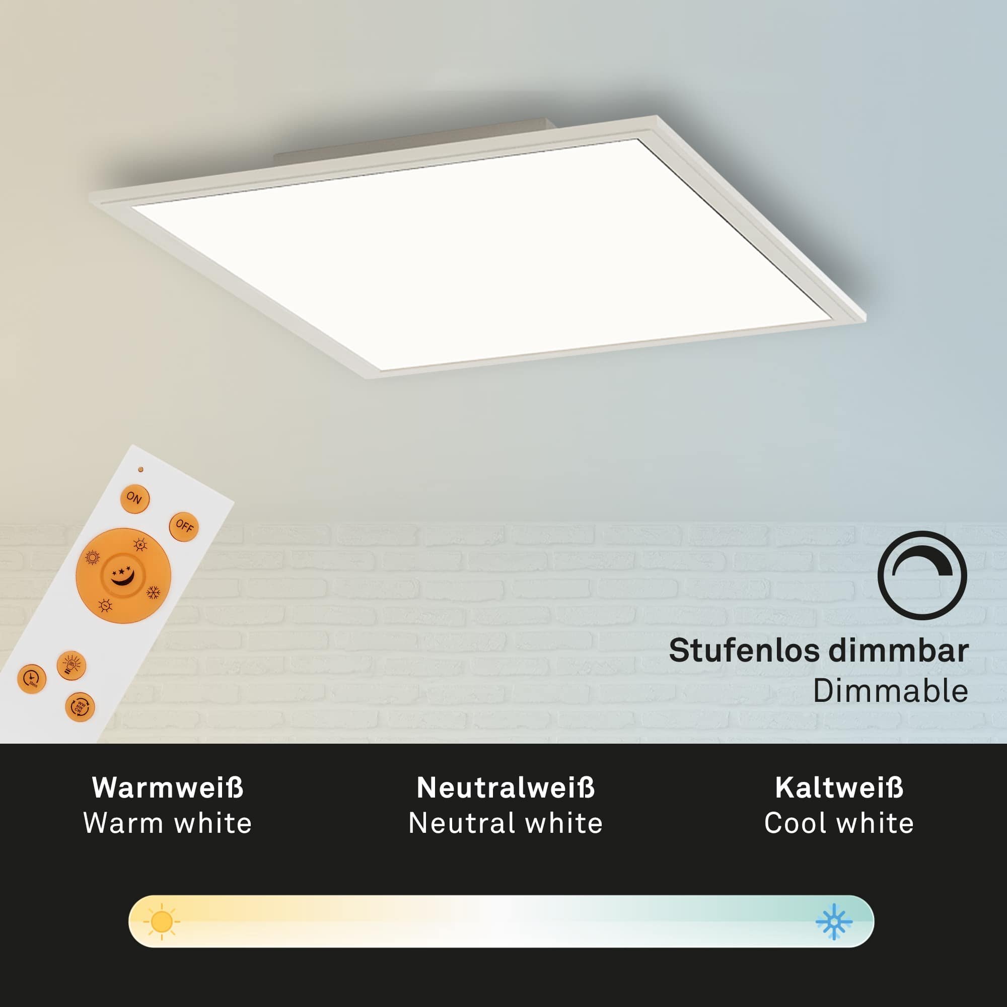 BRILO 7194-016 CCT svítidlo LED panel, 29,5 cm, 1800 lm, 18 W, bílé - BRILO (obrázek 3)
