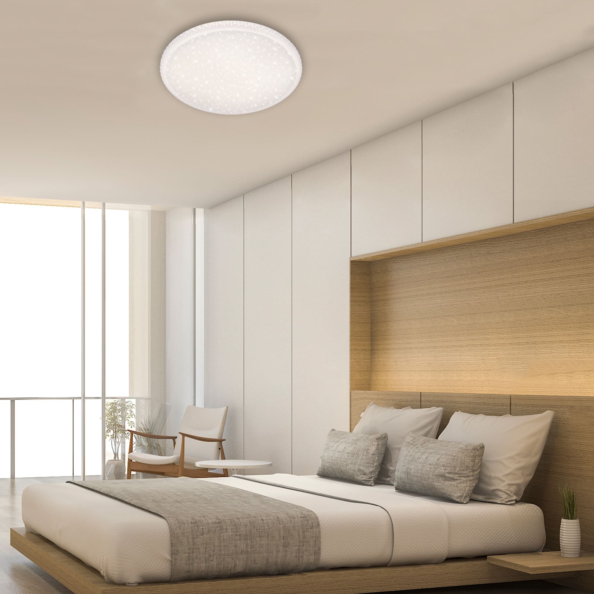 BRILO 3386-016 LED stropní svítidlo hvězdné nebe, pr. 60 cm, 48 W, bílé - BRILO (obrázek 5)