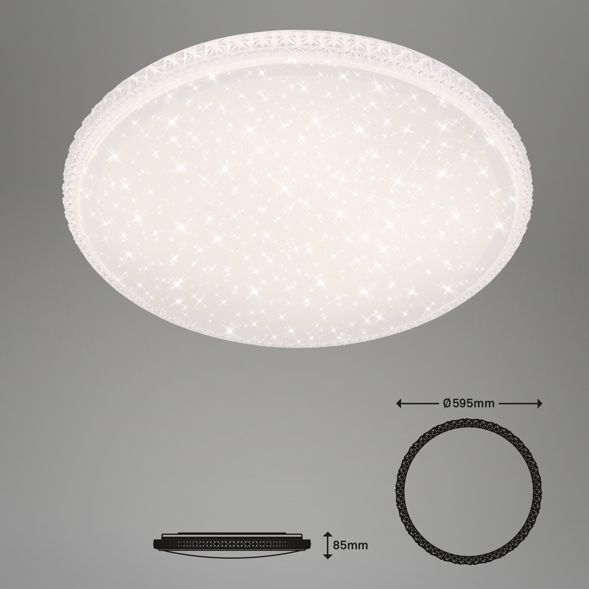 BRILO 3386-016 LED stropní svítidlo hvězdné nebe, pr. 60 cm, 48 W, bílé - BRILO (obrázek 8)