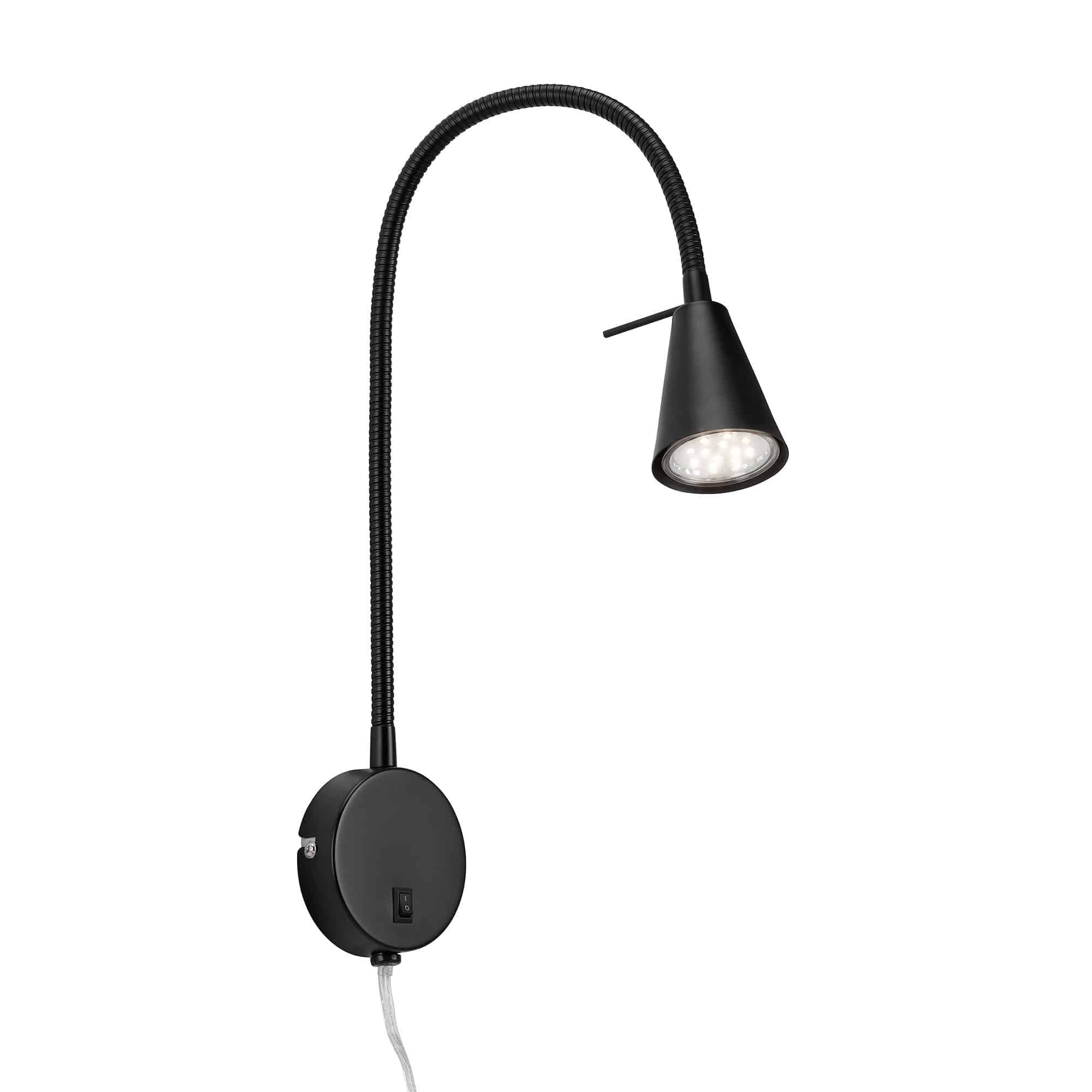 BRI 2082-015 Flexibilní nástěnné svítidlo 45 cm 1xGU10 5W 400lm černá - BRILONER