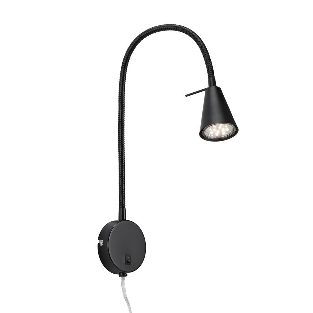 BRI 2082015 Flexibilní nástěnné svítidlo 45 cm 1xGU10 5W 400lm černá (starý kód: BRI 2082-015) - BRILONER