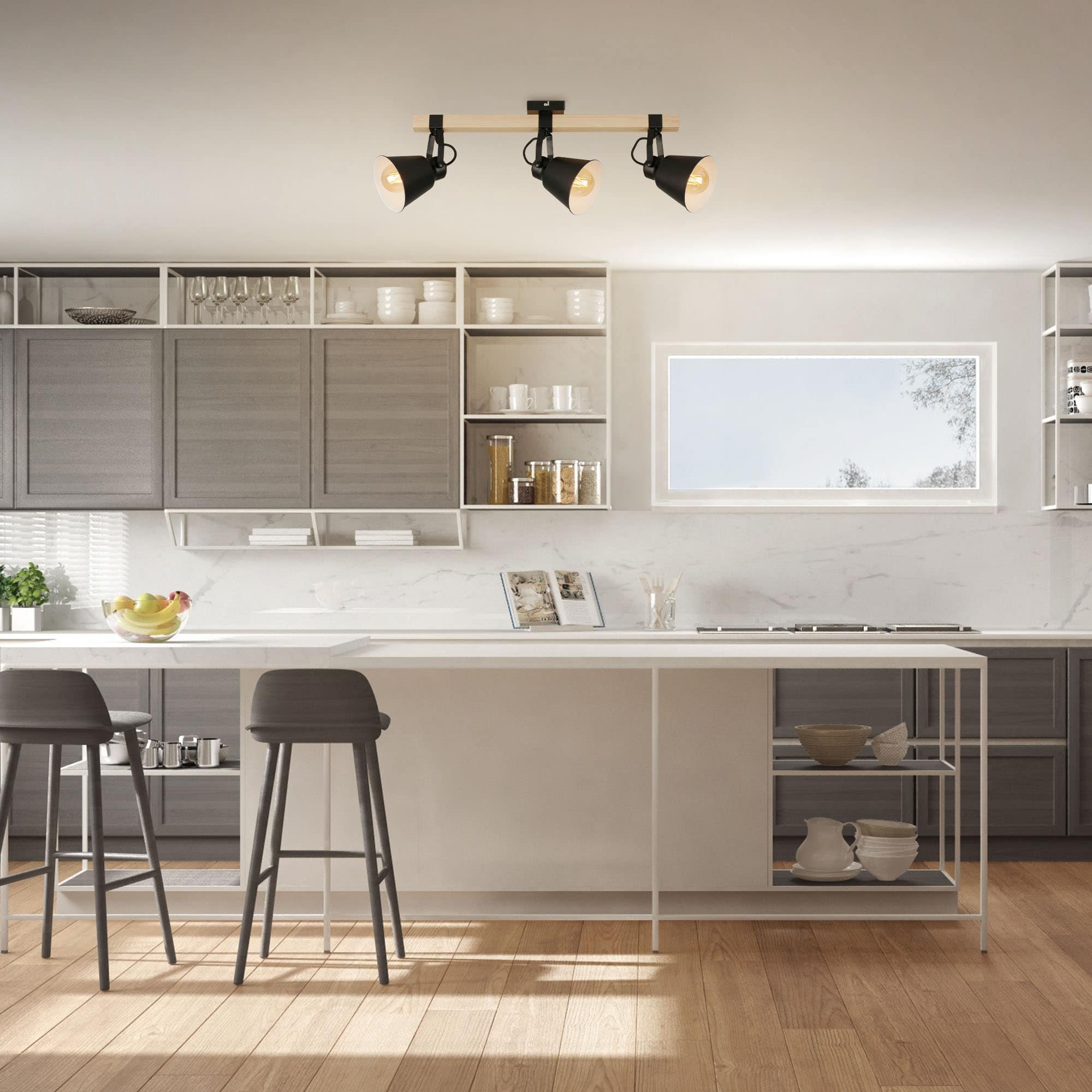 BRILO 2406-035 Bodové svítidlo 68 cm 3x E27 40W černá - BRILO (obrázek 4)