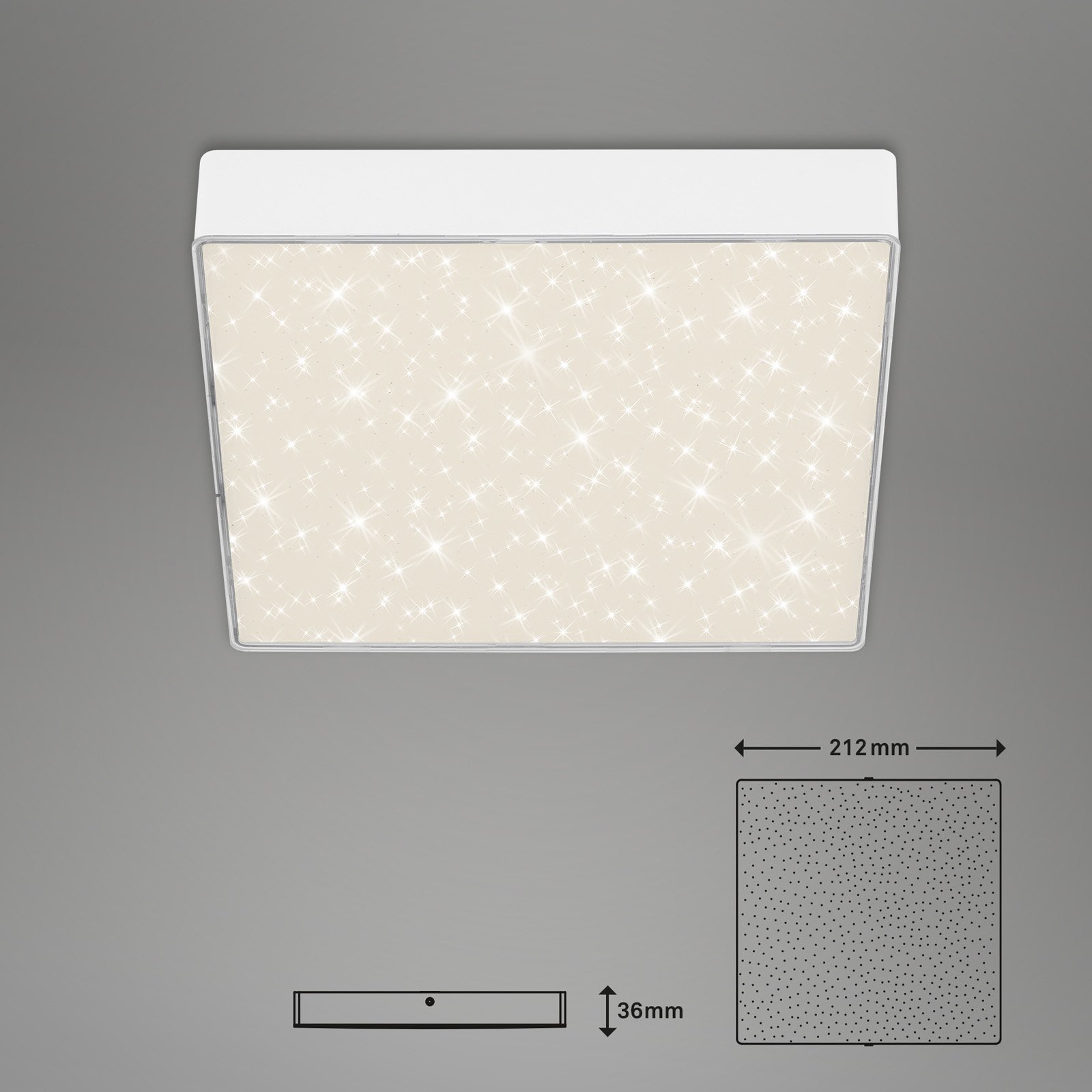 BRI 7077-416 LED stropní svítidlo hvězdné nebe, 21,2 cm, 16 W, bílé - BRILONER (obrázek 5)