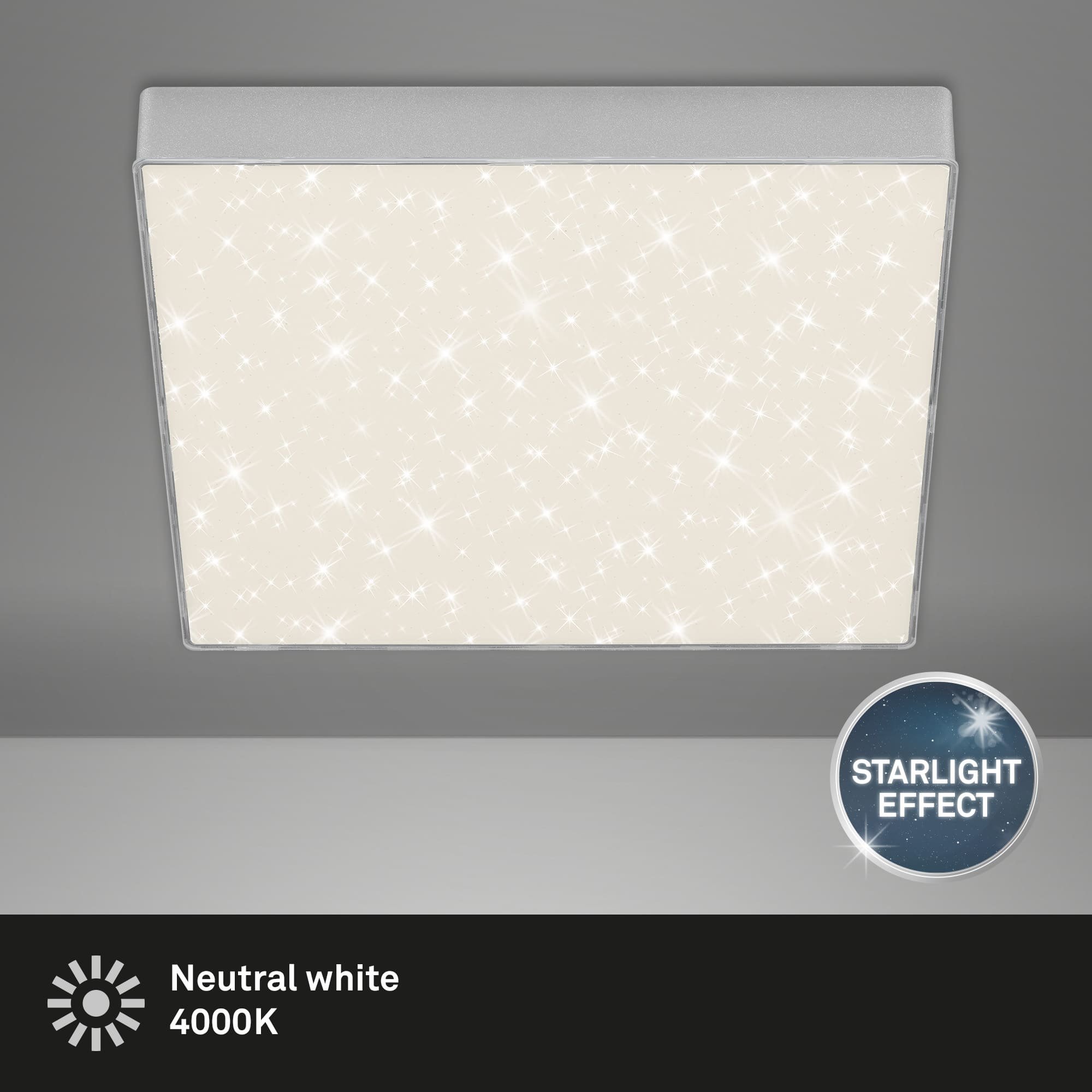 BRI 7078-414 LED stropní svítidlo hvězdné nebe, 28,7 cm, 21 W, stříbrná - BRILONER (obrázek 2)