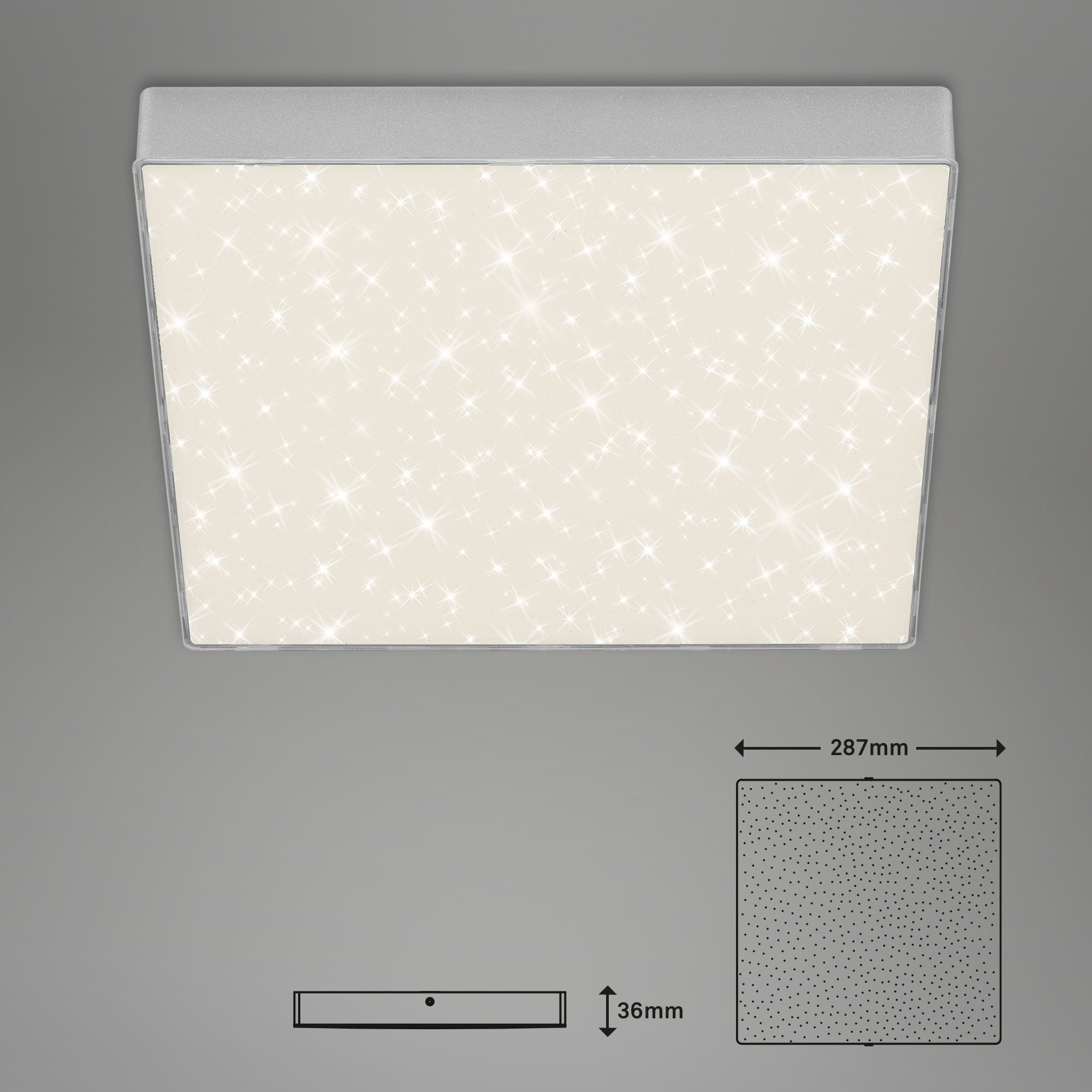 BRI 7078-414 LED stropní svítidlo hvězdné nebe, 28,7 cm, 21 W, stříbrná - BRILONER (obrázek 5)