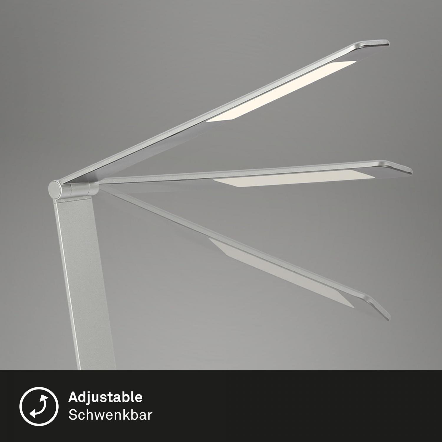 BRILO 7414-014 CCT-LED stolní lampa na psací stůl, 83 cm, 12 W, 680 lm, stříbrná - BRILO (obrázek 5)