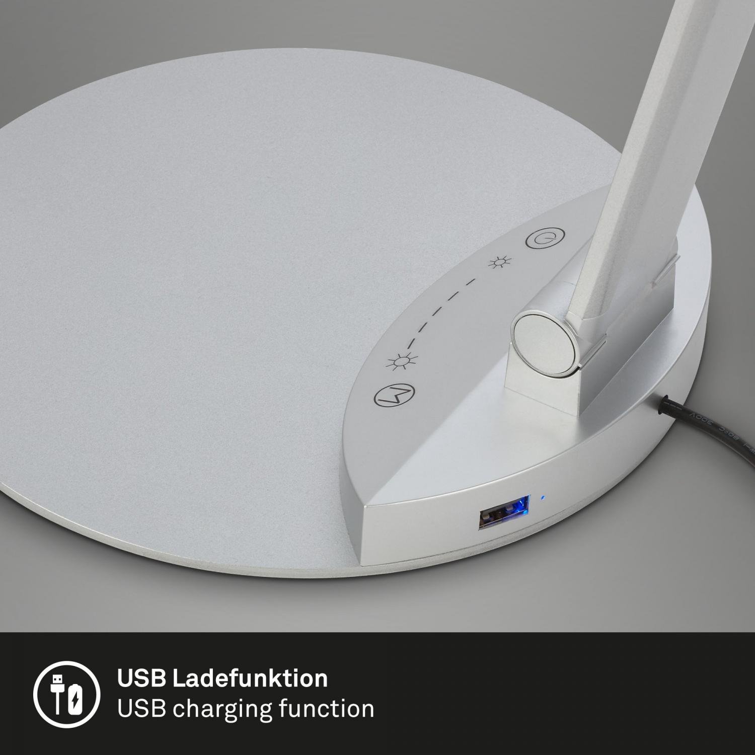 BRILO 7414-014 CCT-LED stolní lampa na psací stůl, 83 cm, 12 W, 680 lm, stříbrná - BRILO (obrázek 6)