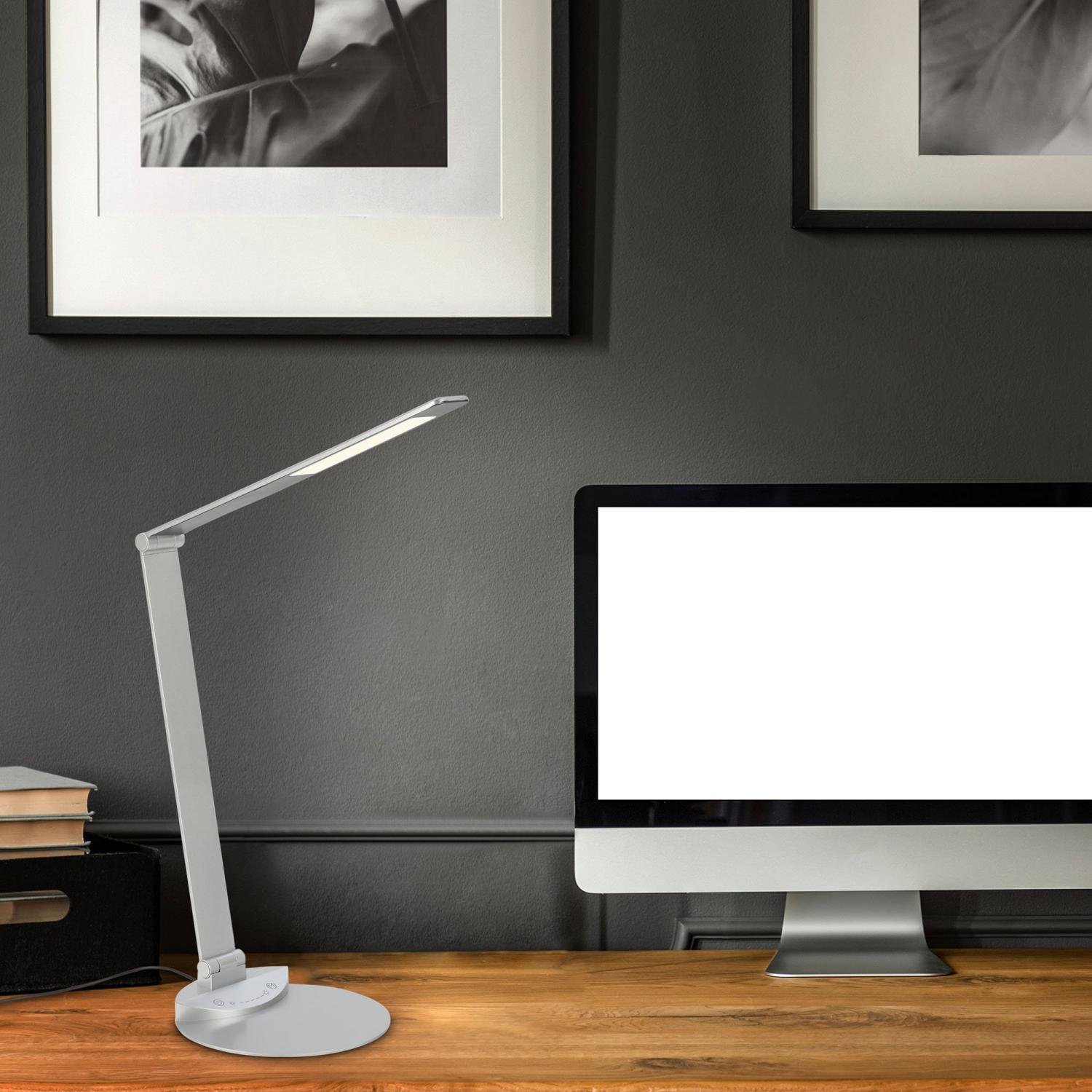 BRILO 7414-014 CCT-LED stolní lampa na psací stůl, 83 cm, 12 W, 680 lm, stříbrná - BRILO (obrázek 8)