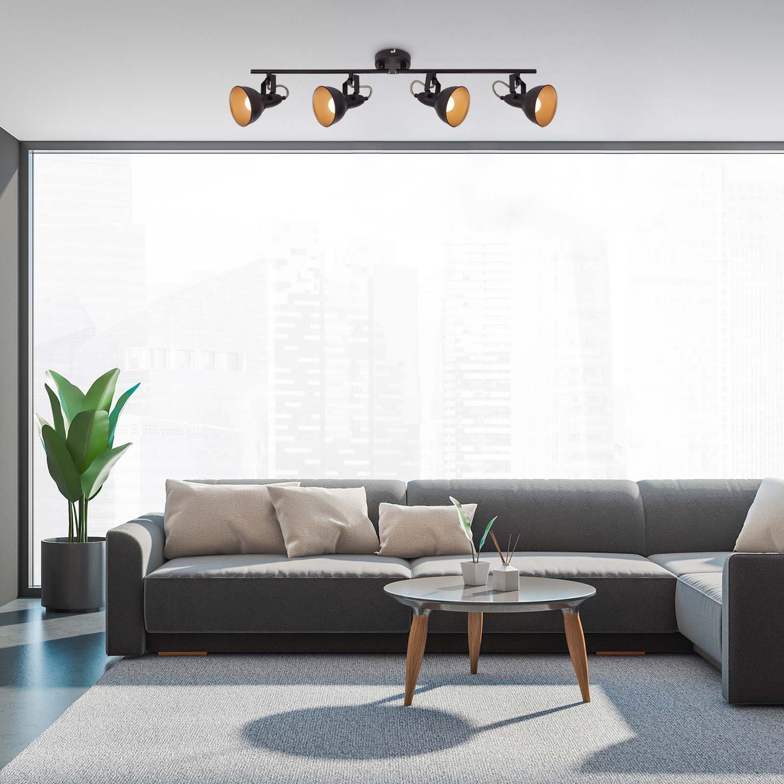 BRILO 2049-045 Bodové svítidlo 79 cm 4x E14 40W černá - BRILO (obrázek 5)