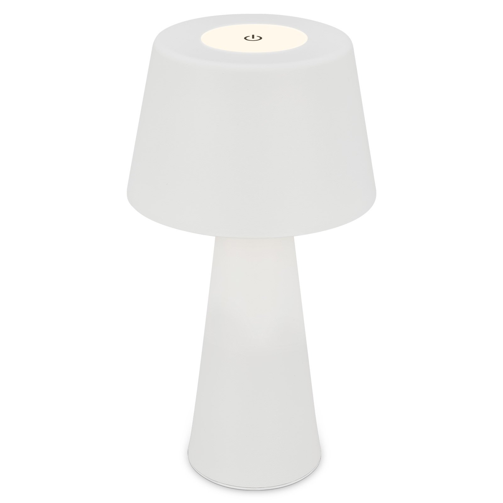 Levně BRILO 7437016 LED nabíjecí stolní lampa pr.16,5 cm 3,5W 400lm bílé - BRILO