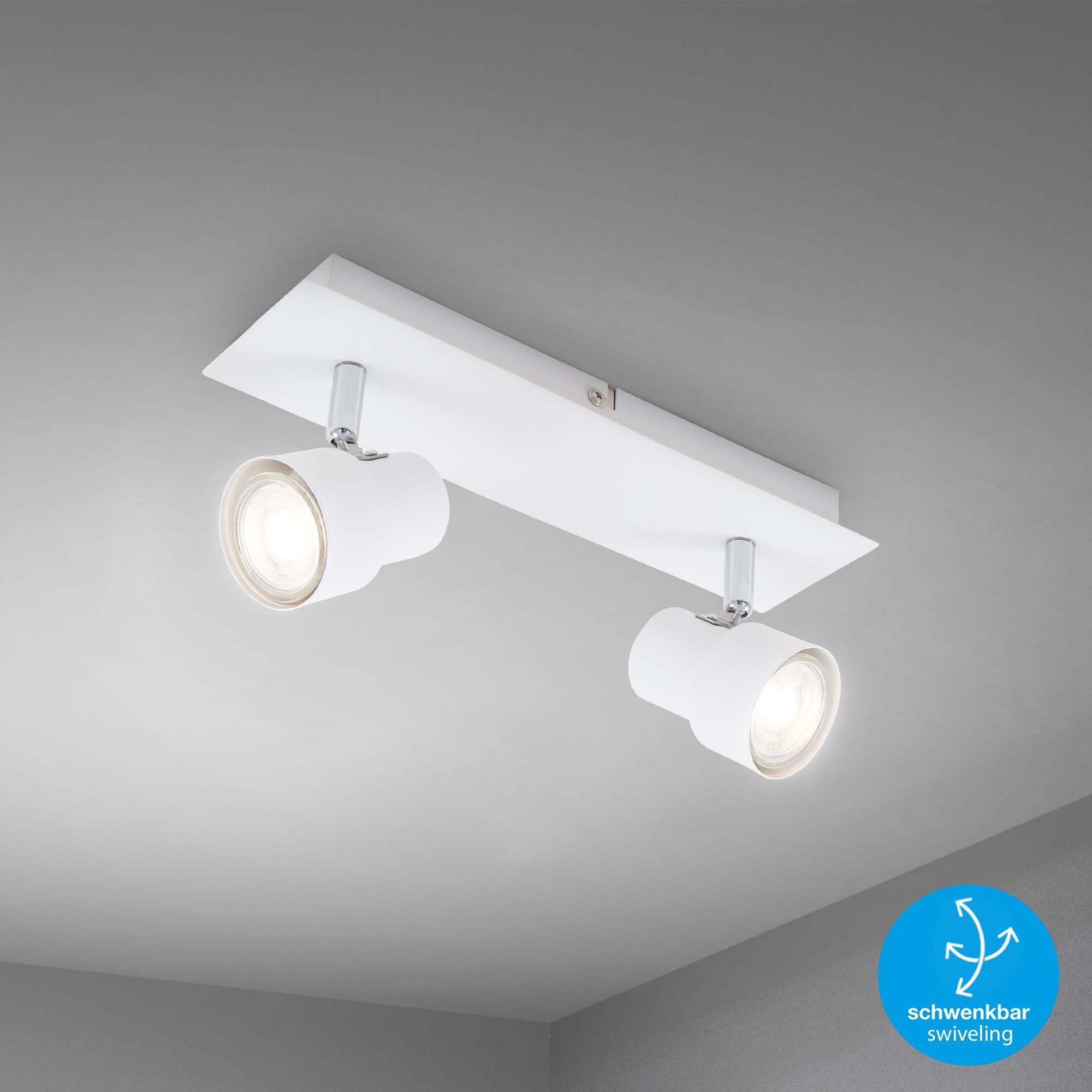 BRI 2861-026 Bodové svítidlo 29 cm 2xGU10 10W 920lm bílé - BRILONER (obrázek 4)