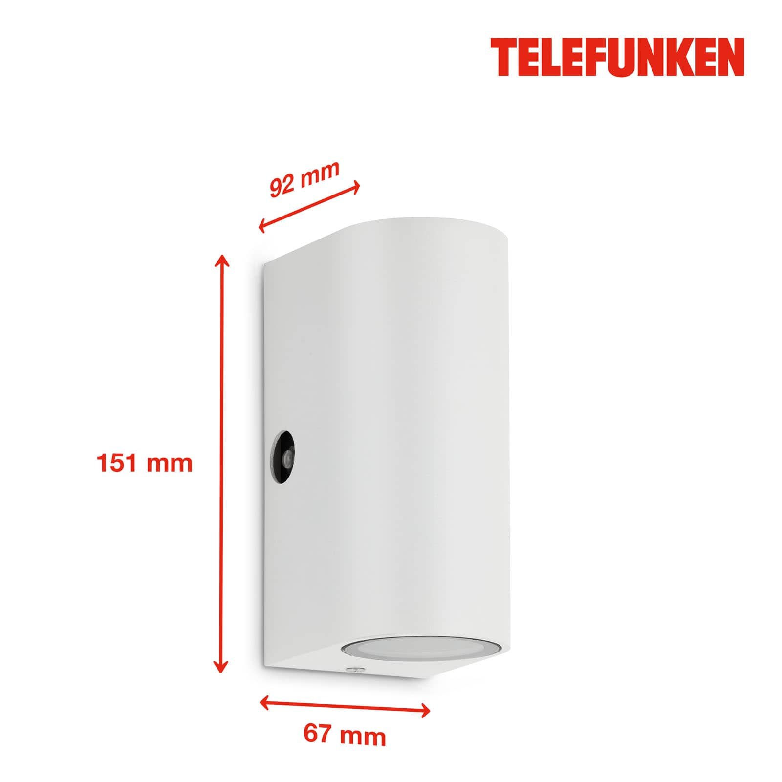 TF 307106TF TELEFUNKEN LED venkovní nástěnné svítidlo s čidlem, 15,1 cm, 10 W, bílé - BRILONER (obrázek 5)