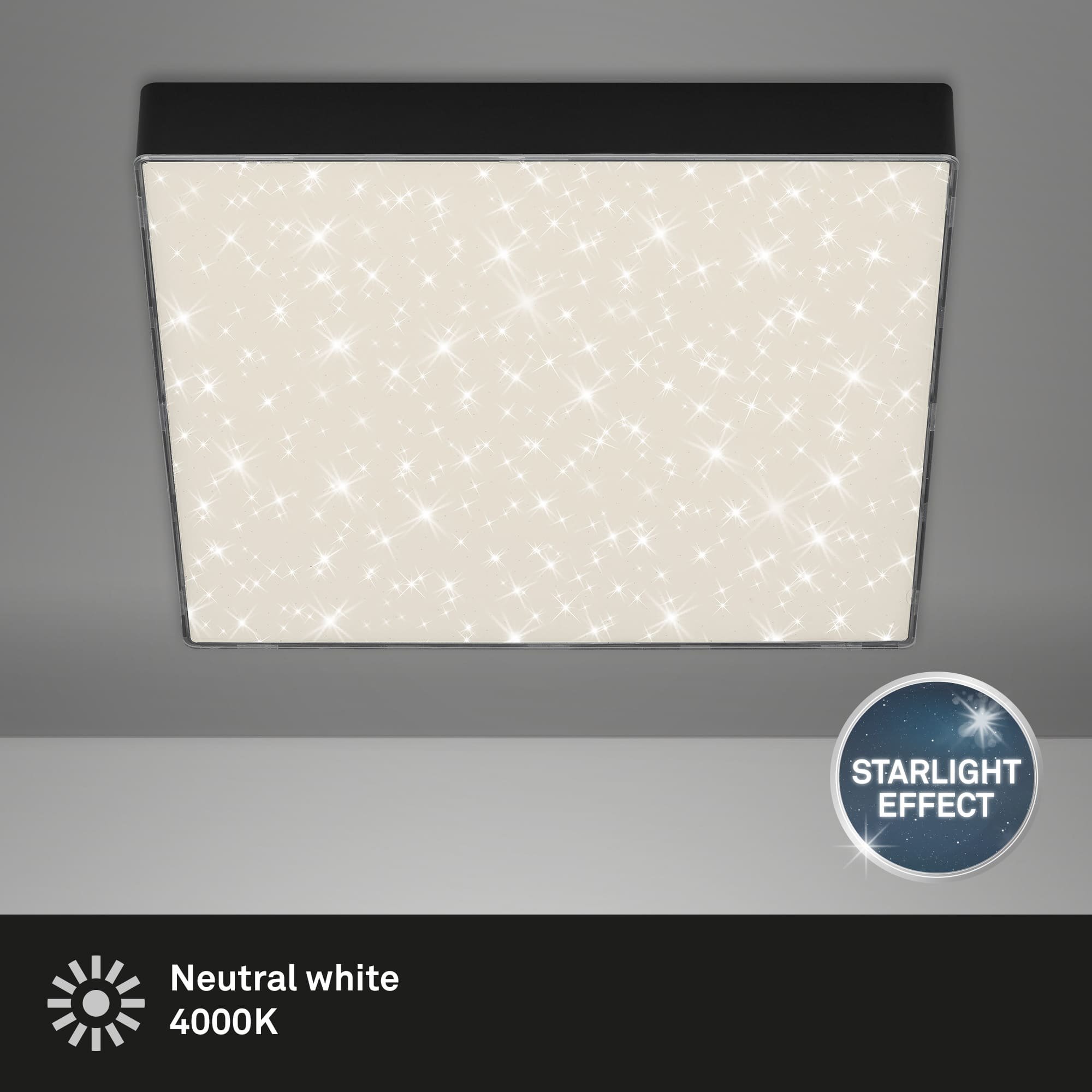 BRI 7078-415 LED stropní svítidlo hvězdné nebe, 28,7 cm, 21 W, černá - BRILONER (obrázek 2)