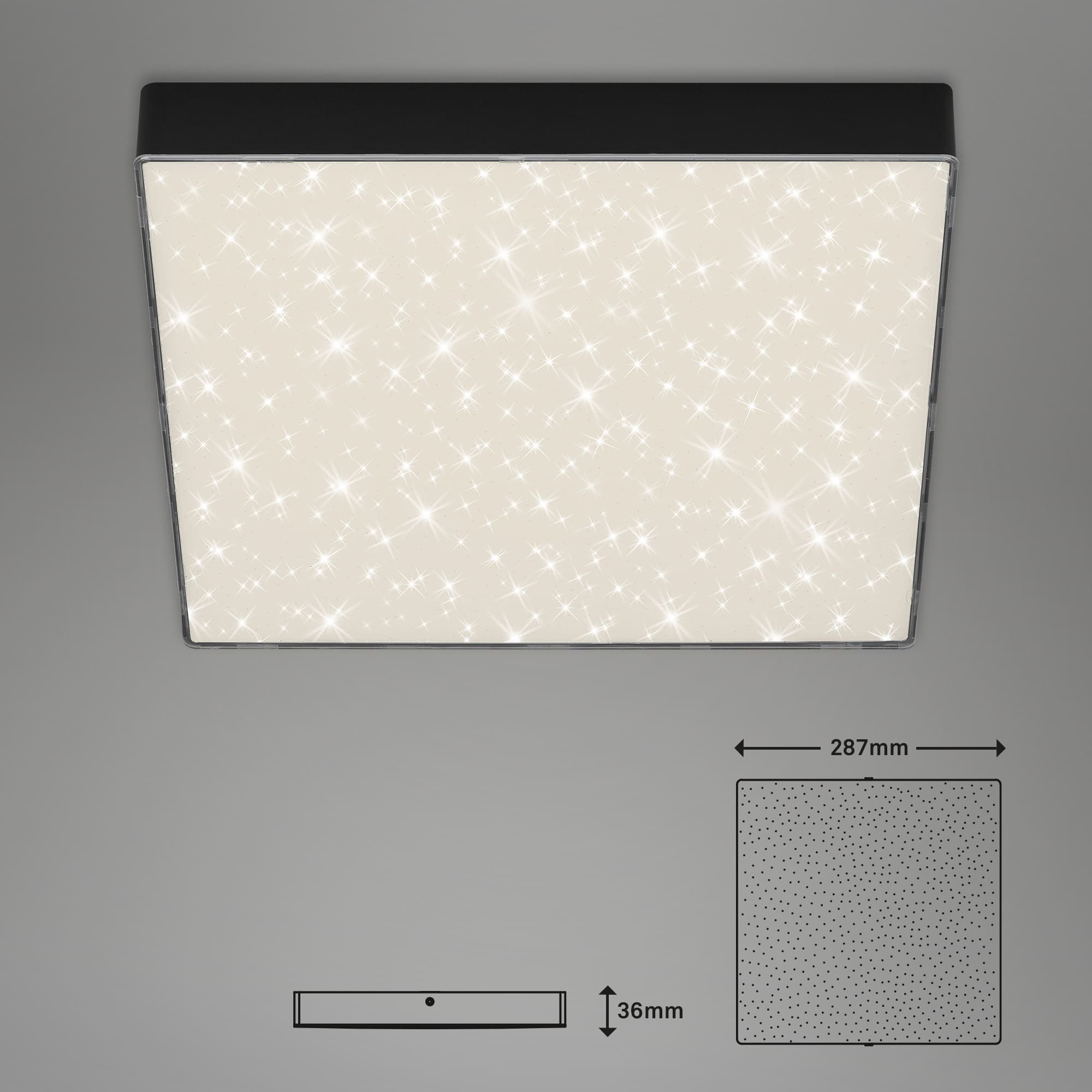 BRI 7078-415 LED stropní svítidlo hvězdné nebe, 28,7 cm, 21 W, černá - BRILONER (obrázek 5)