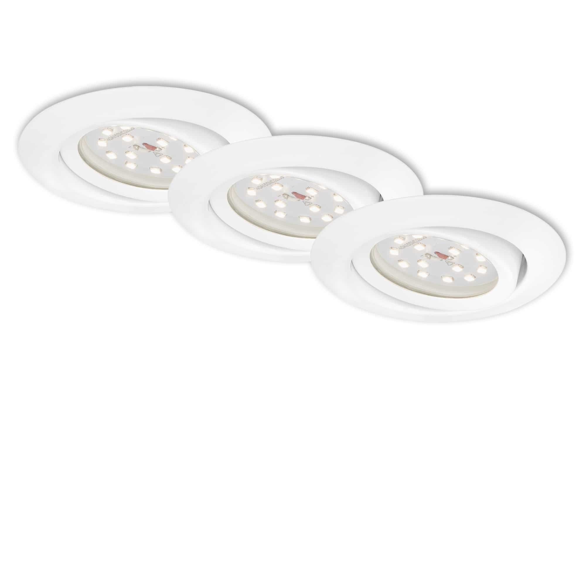BRI 7172-036 3ks sada LED vestavné svítidlo, pr. 8,2 cm, 3,5 W, bílé - BRILONER