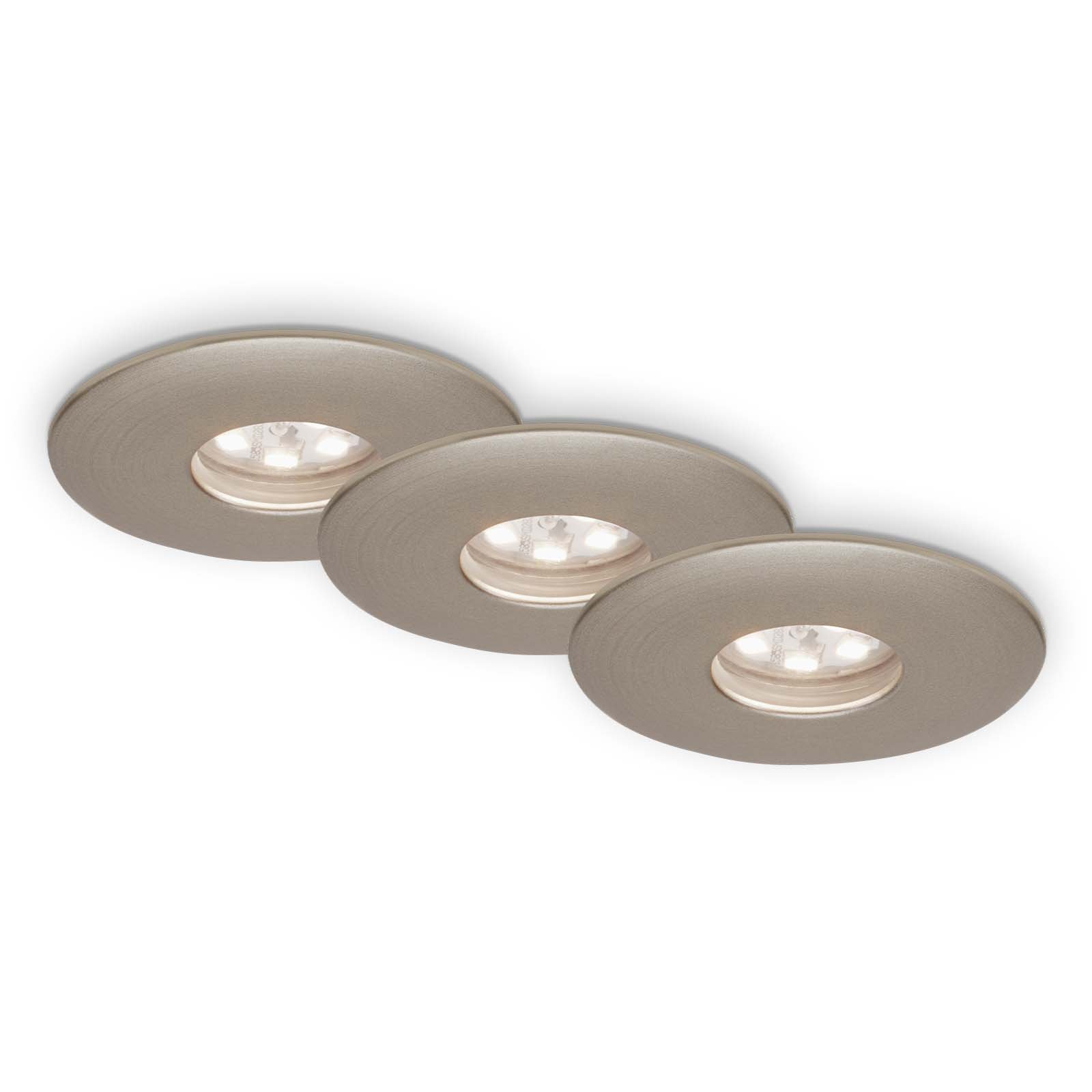 BRI 7240-032 3ks sada LED vestavné svítidlo, pr. 4,5 , 1,8 W, matný nikl - BRILONER