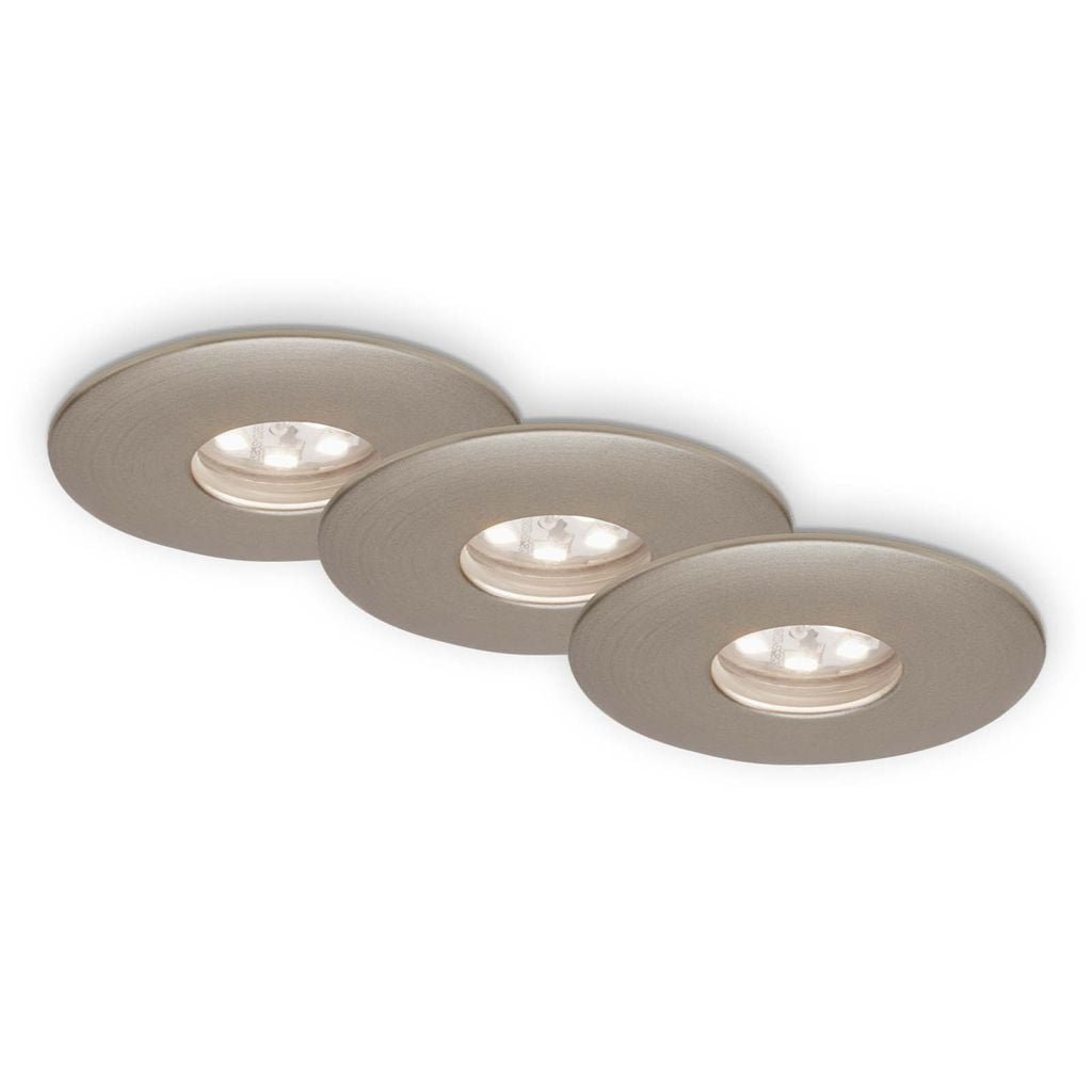 BRI 7240-032 3ks sada LED vestavné svítidlo, pr. 4,5 , 1,8 W, matný nikl - BRILONER