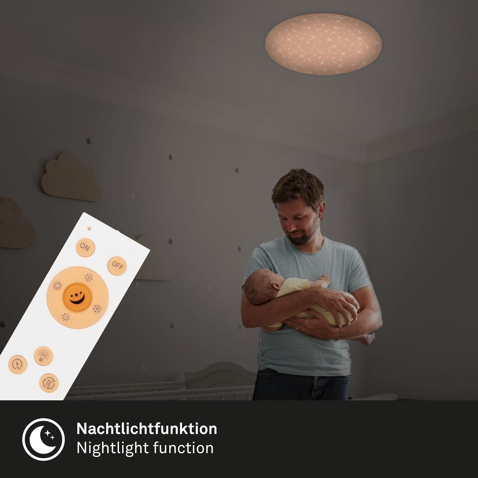 BRILO 3401-016 SMART LED stropní svítidlo, noční světlo, stmívatelné - BRILO (obrázek 3)
