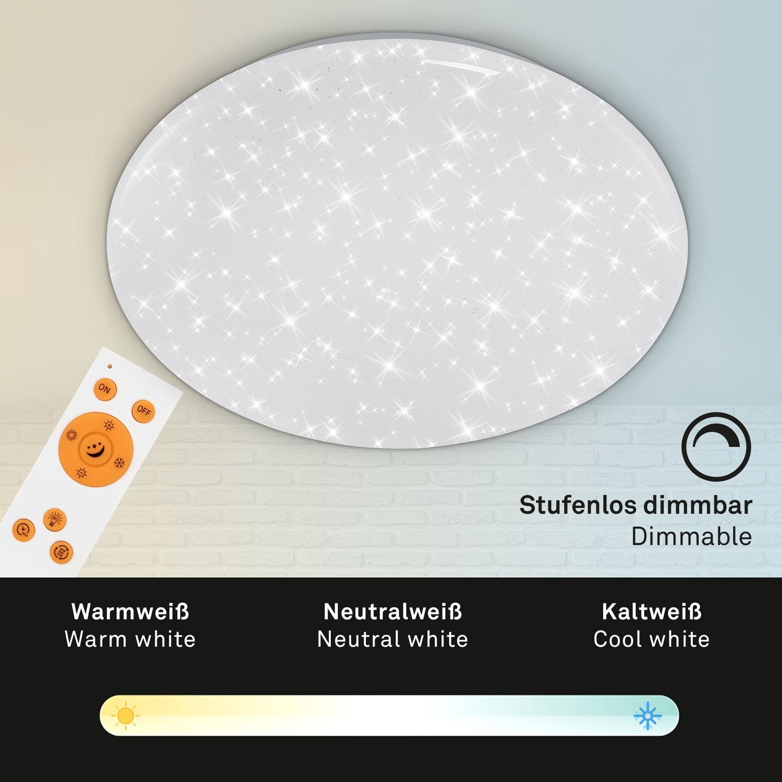 BRILO 3401-016 SMART LED stropní svítidlo, noční světlo, stmívatelné - BRILO (obrázek 5)