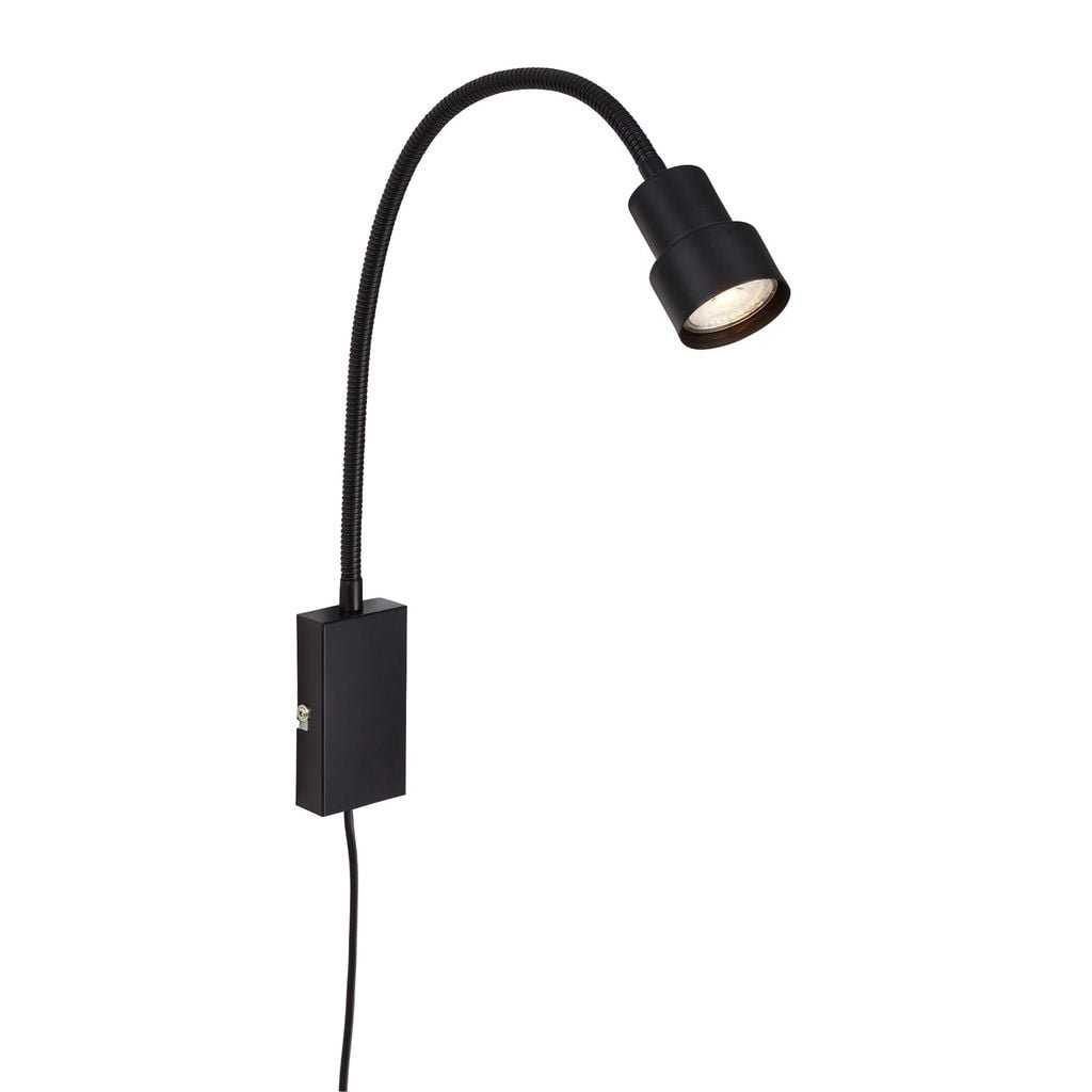 BRI 2085-015 Svítidlo k posteli s dotykovým vypínačem 69 cm 1xGU10 5W 400lm černá - BRILONER