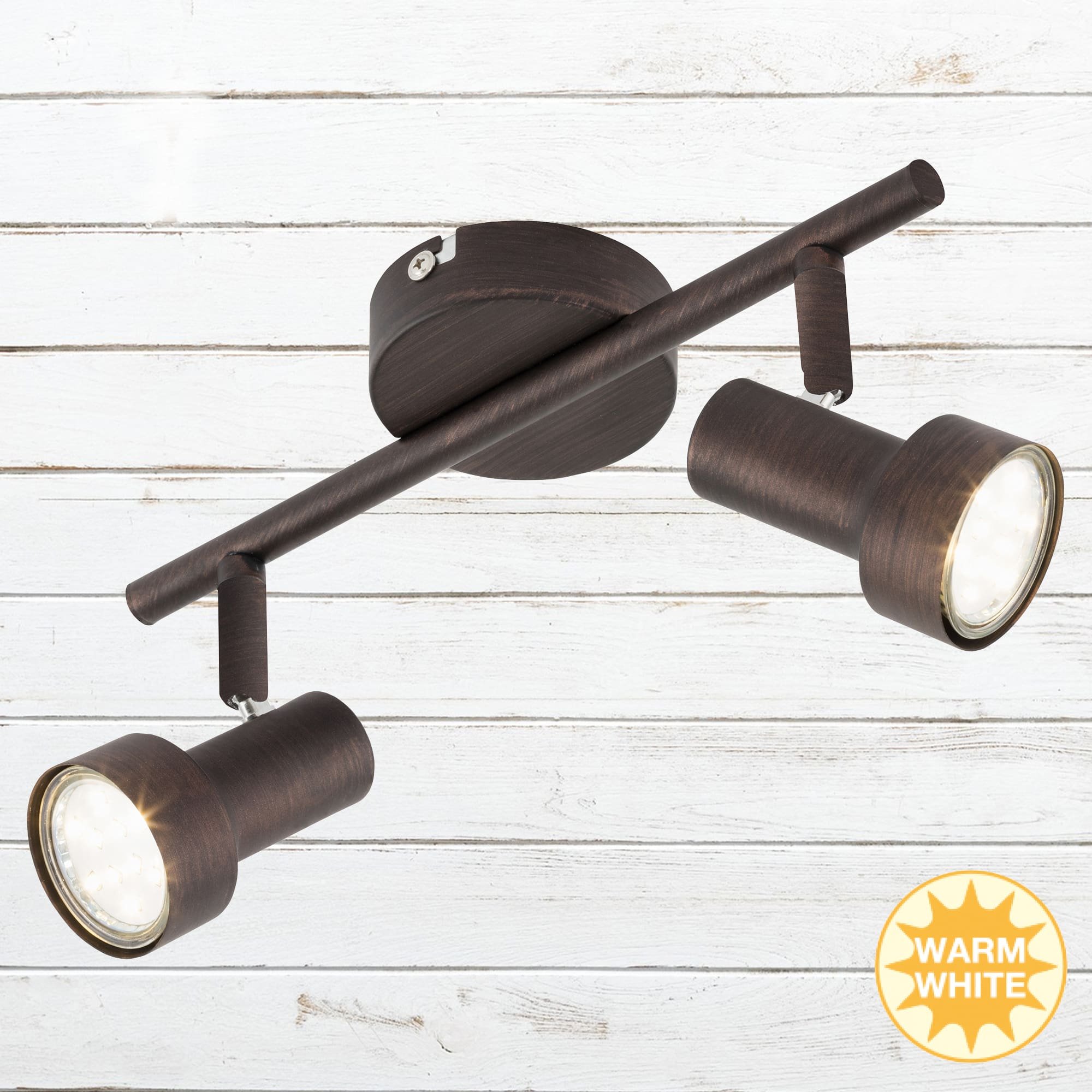 BRI 2843-021 Bodové svítidlo 27,5 cm 2xGU10 6W 500lm antická měď - BRILONER (obrázek 2)