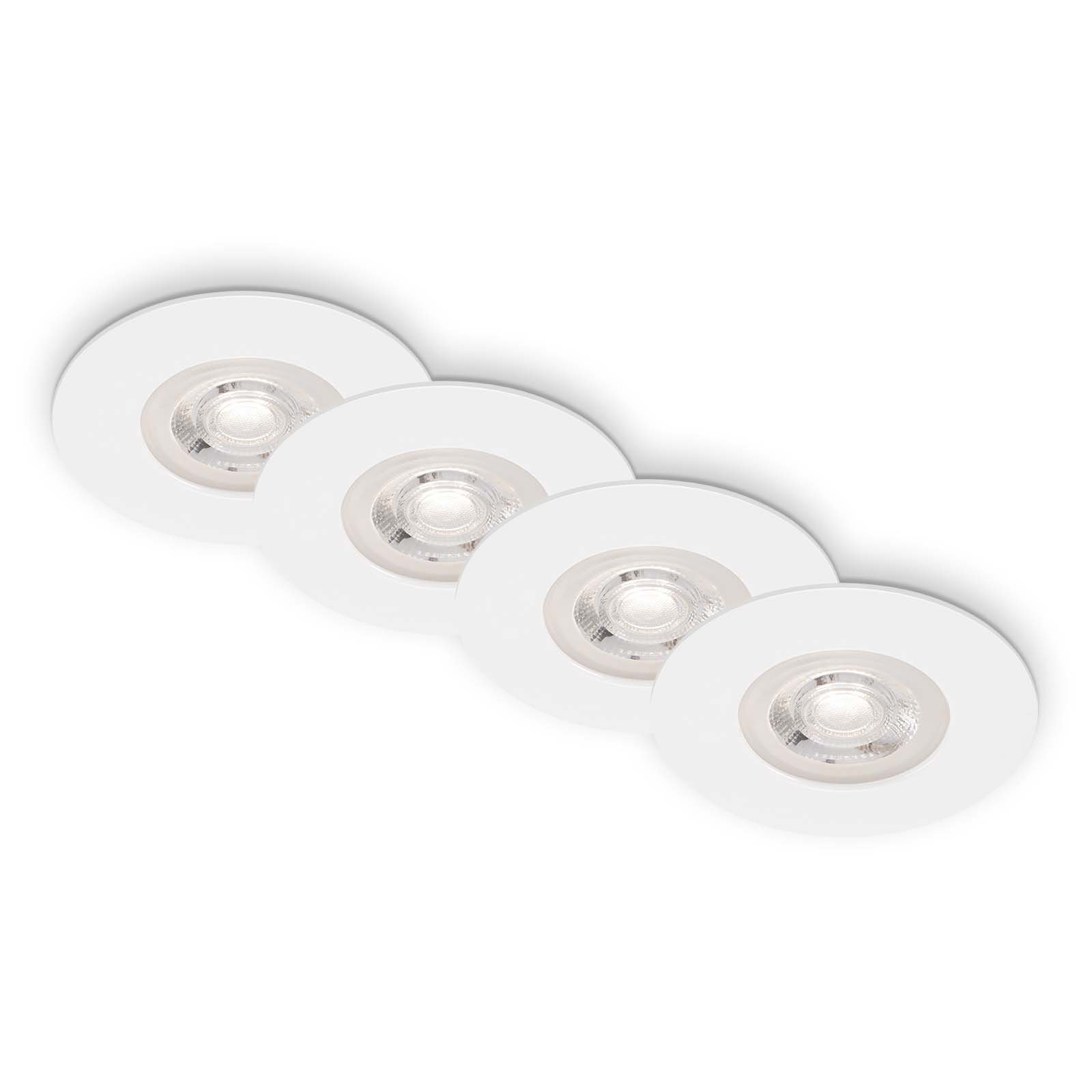 Levně BRILO 7999-046 LED vestavná svítidla, pr.9 cm, 4x LED, 4,9 W, 480 lm, bílé - BRILO