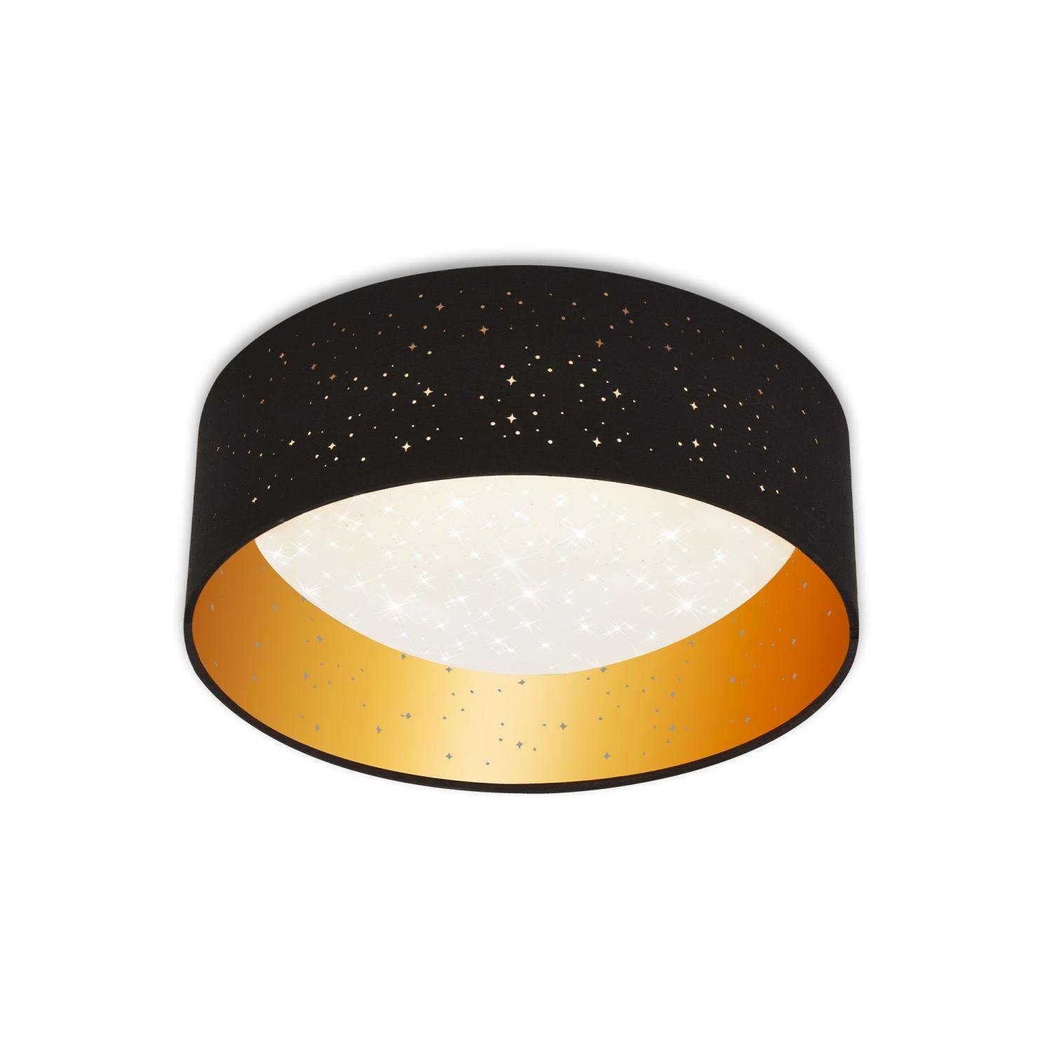 BRILO 3482-015 LED stropní svítidlo hvězdné nebe, pr. 32 cm, 12 W, černá-zlatá - BRILO