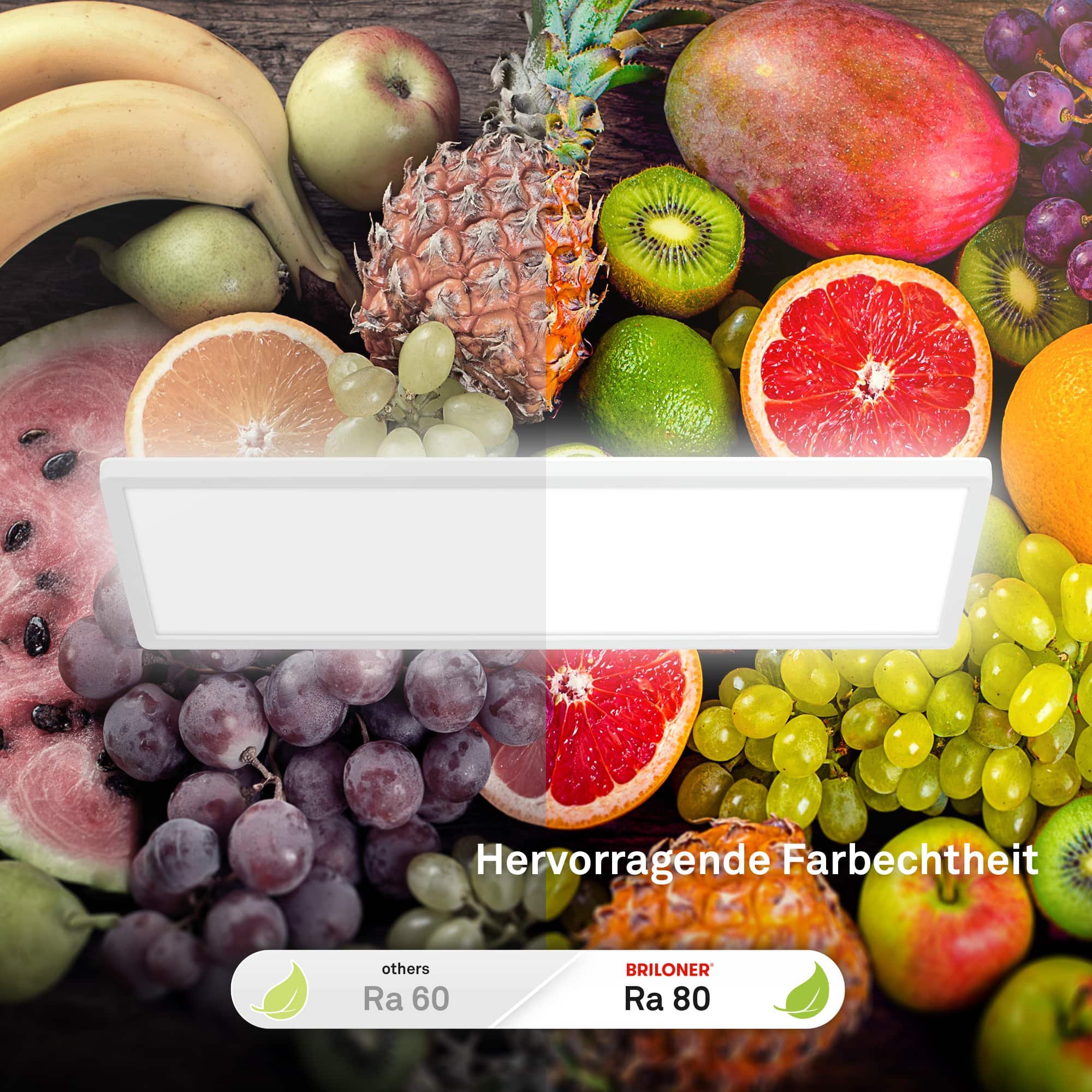 BRILO 7402-416 Ultraplochý LED panel s přímým a nepřímým osvětlením, 58 cm, LED, 22 W, 3000 lm, bílé - BRILO (obrázek 5)