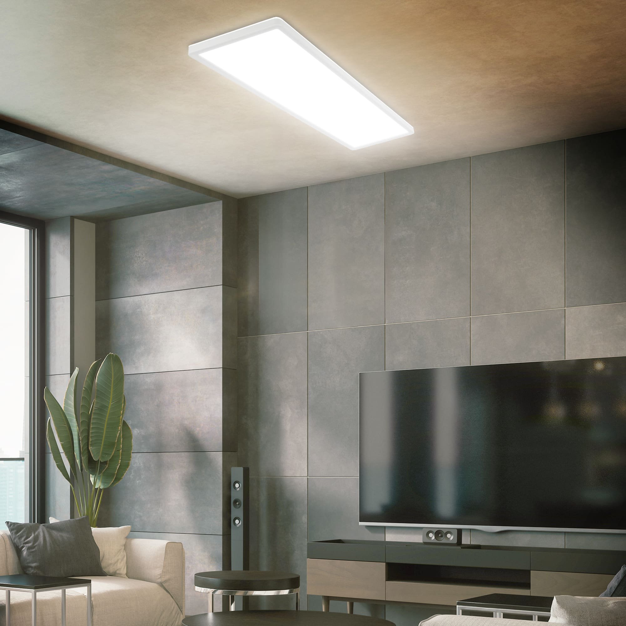 BRILO 7402-416 Ultraplochý LED panel s přímým a nepřímým osvětlením, 58 cm, LED, 22 W, 3000 lm, bílé - BRILO (obrázek 8)