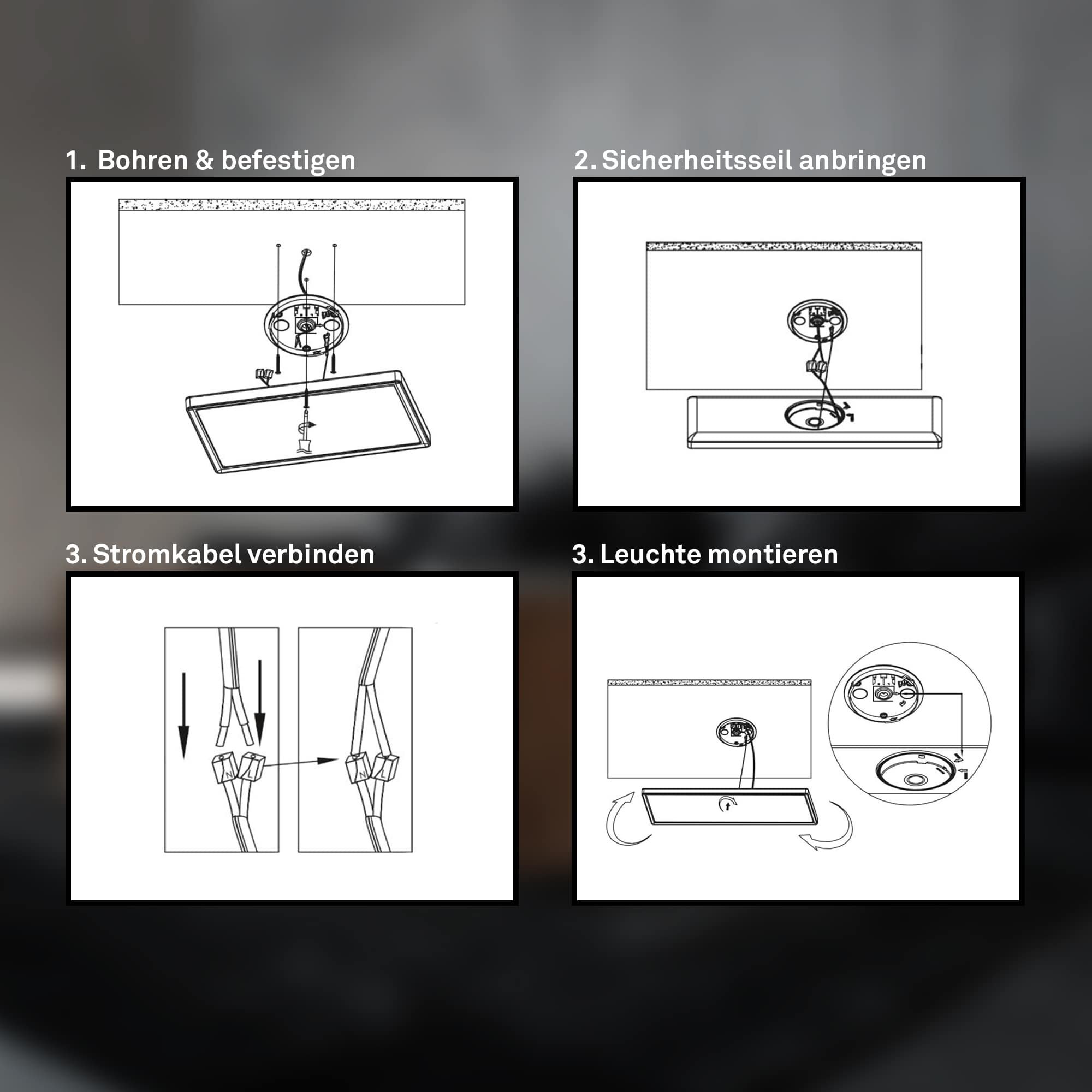 BRILO 7402-416 Ultraplochý LED panel s přímým a nepřímým osvětlením, 58 cm, LED, 22 W, 3000 lm, bílé - BRILO (obrázek 10)
