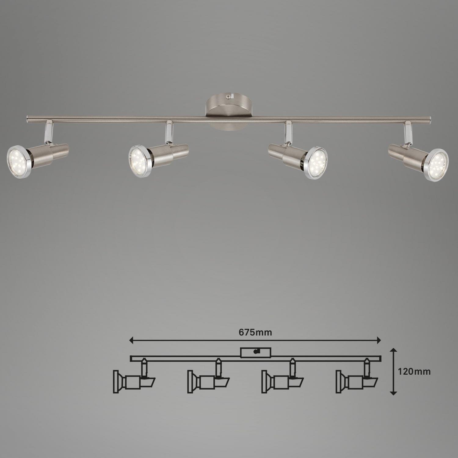 BRILO 2991-042B Bodové svítidlo 67,5 cm 4xGU10 3W 250lm matný nikl - BRILO (obrázek 2)
