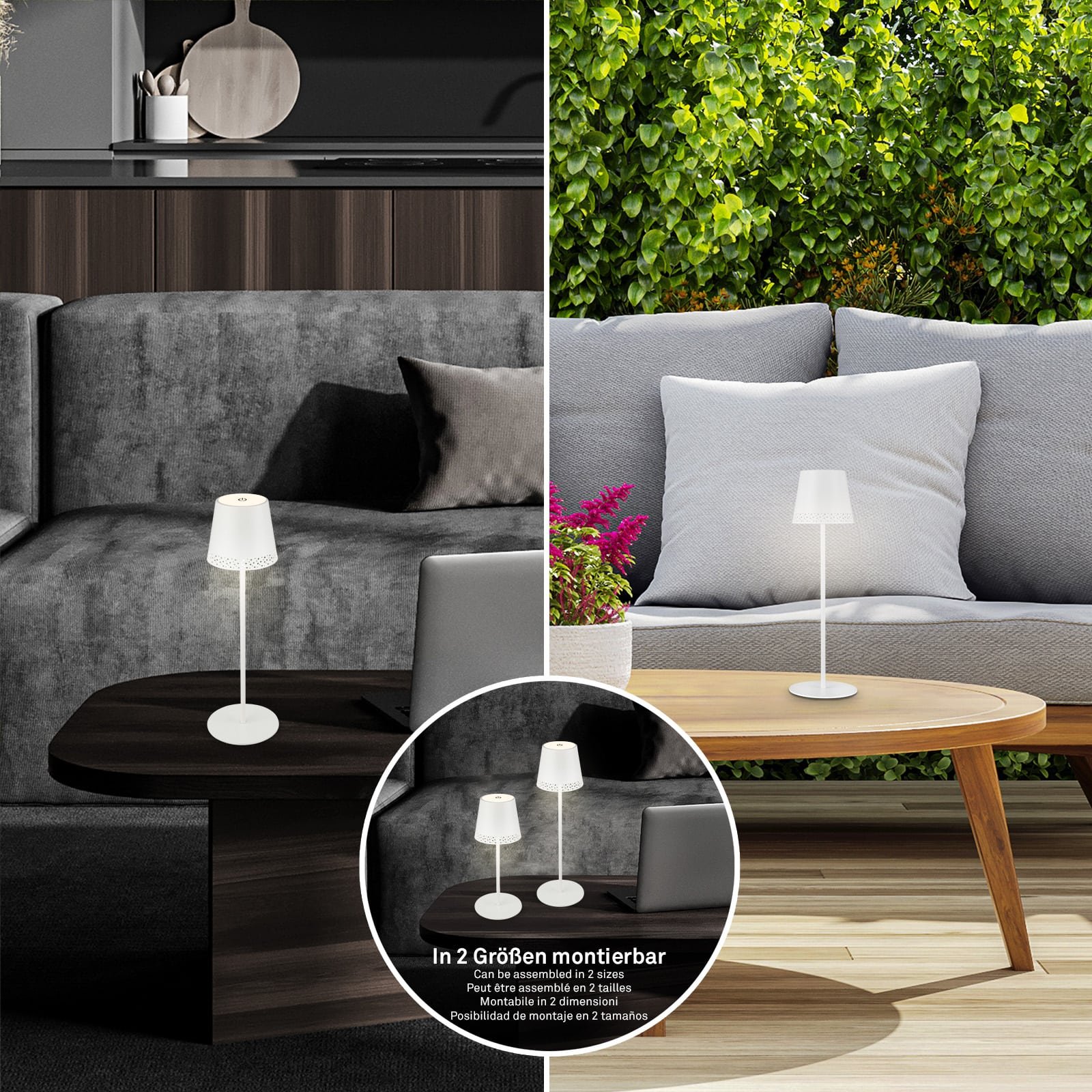 BRILO 7438-016 LED nabíjecí stolní lampa 38 cm 2,6W 280lm bílé - BRILO (obrázek 7)
