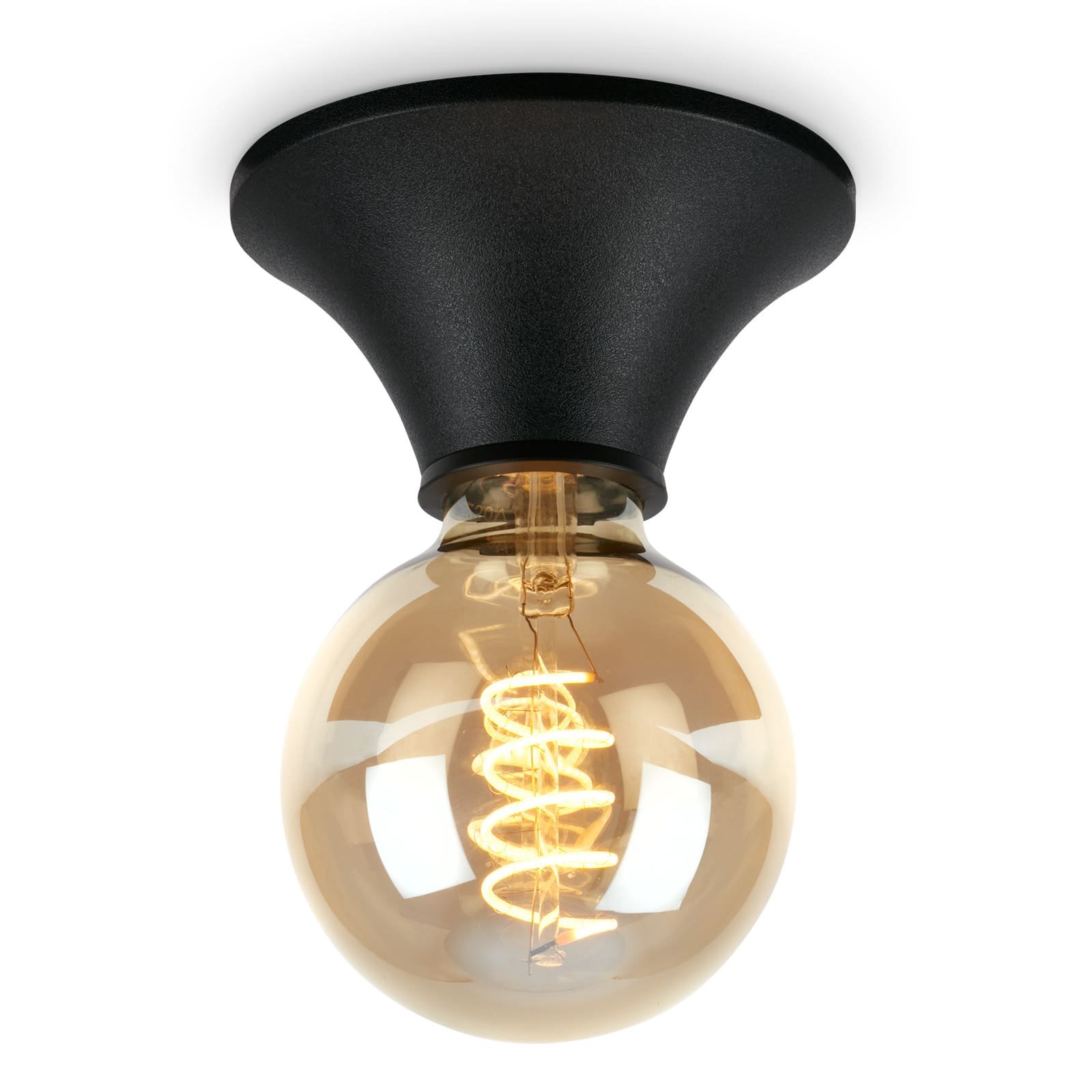 Levně BRILO 2114015 Stropní svítidlo 6 cm 1x E27 max. 10 W černá - BRILO
