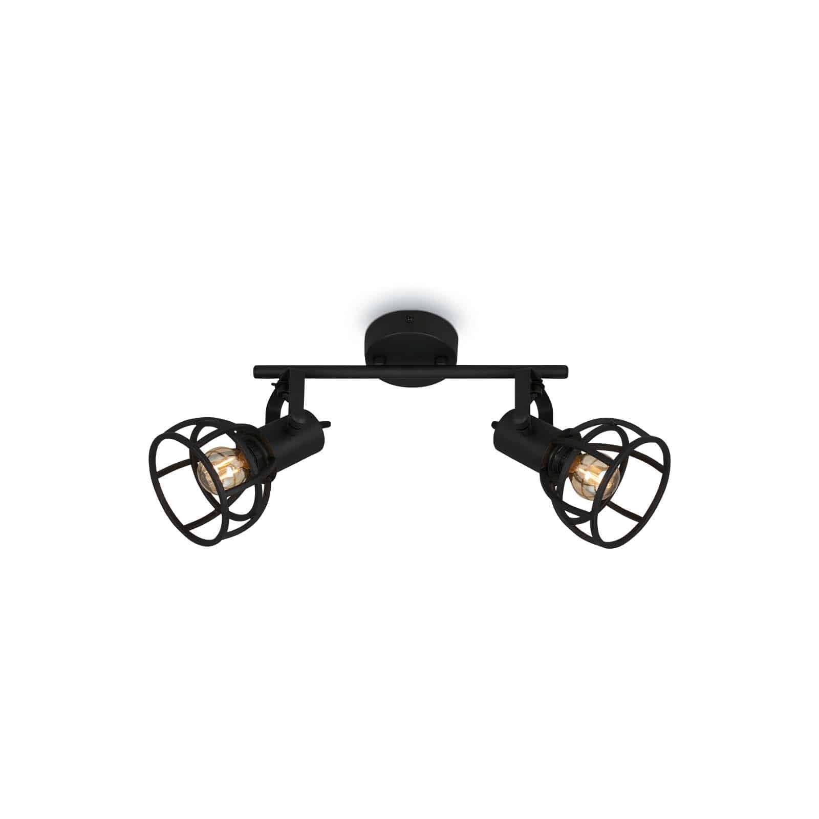 BRILO 2669-025 Bodové svítidlo 30 cm 2x E14 25W černá - BRILO