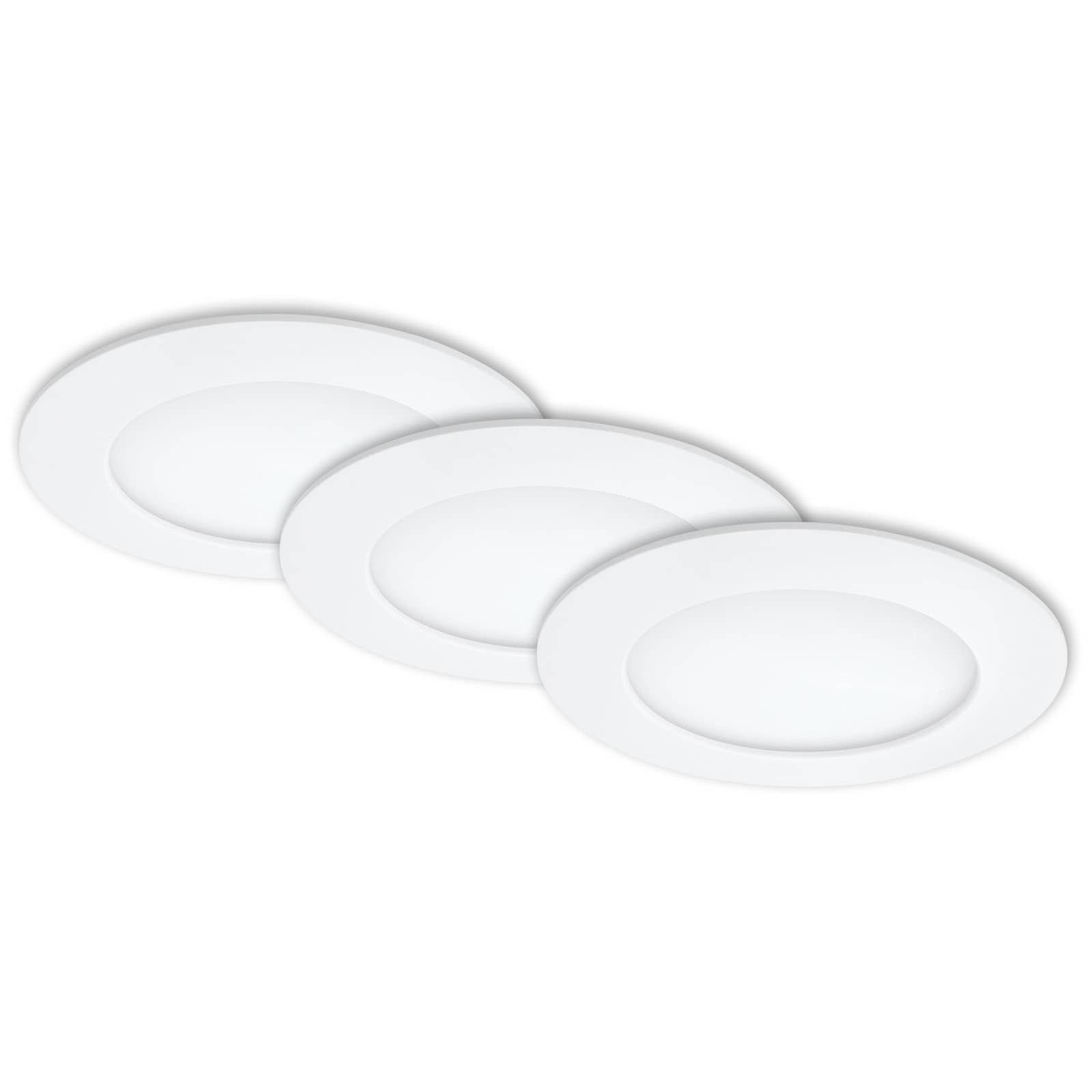 BRI 7284-036 3ks sada LED vestavné svítidlo, pr. 12 cm, 6,4 W, bílé - BRILONER