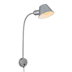 Obrázek pro produkt Noční lampička 55 cm 1x E27 10W chrom (starý kód: BRI 2089-014) - BRILONER