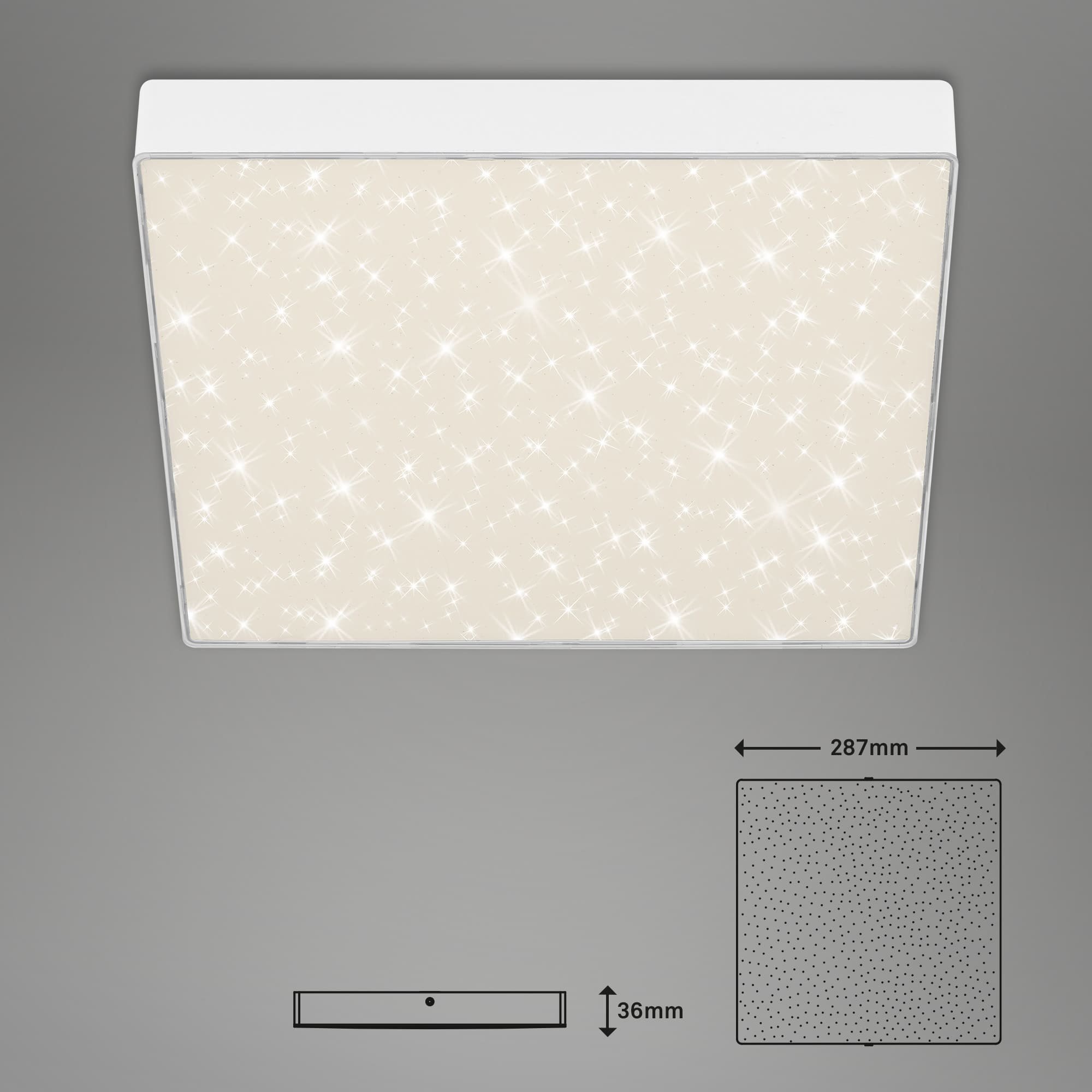 BRI 7078-416 LED stropní svítidlo hvězdné nebe, 28,7 cm, 21 W, bílé - BRILONER (obrázek 5)