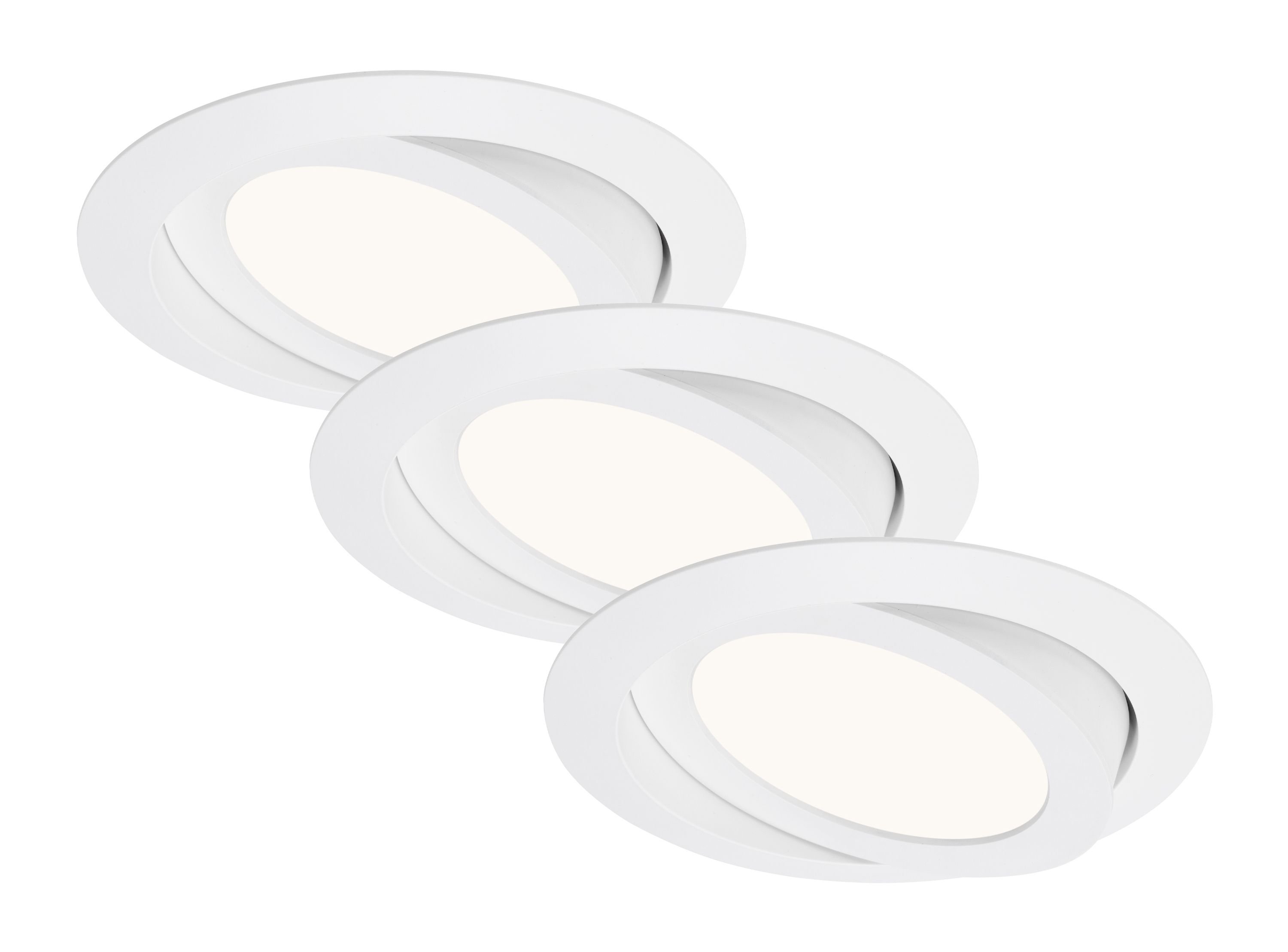 Levně BRI 7285-036 3ks sada LED vestavné svítidlo, pr. 14 cm, 6,4 W, bílé - BRILONER