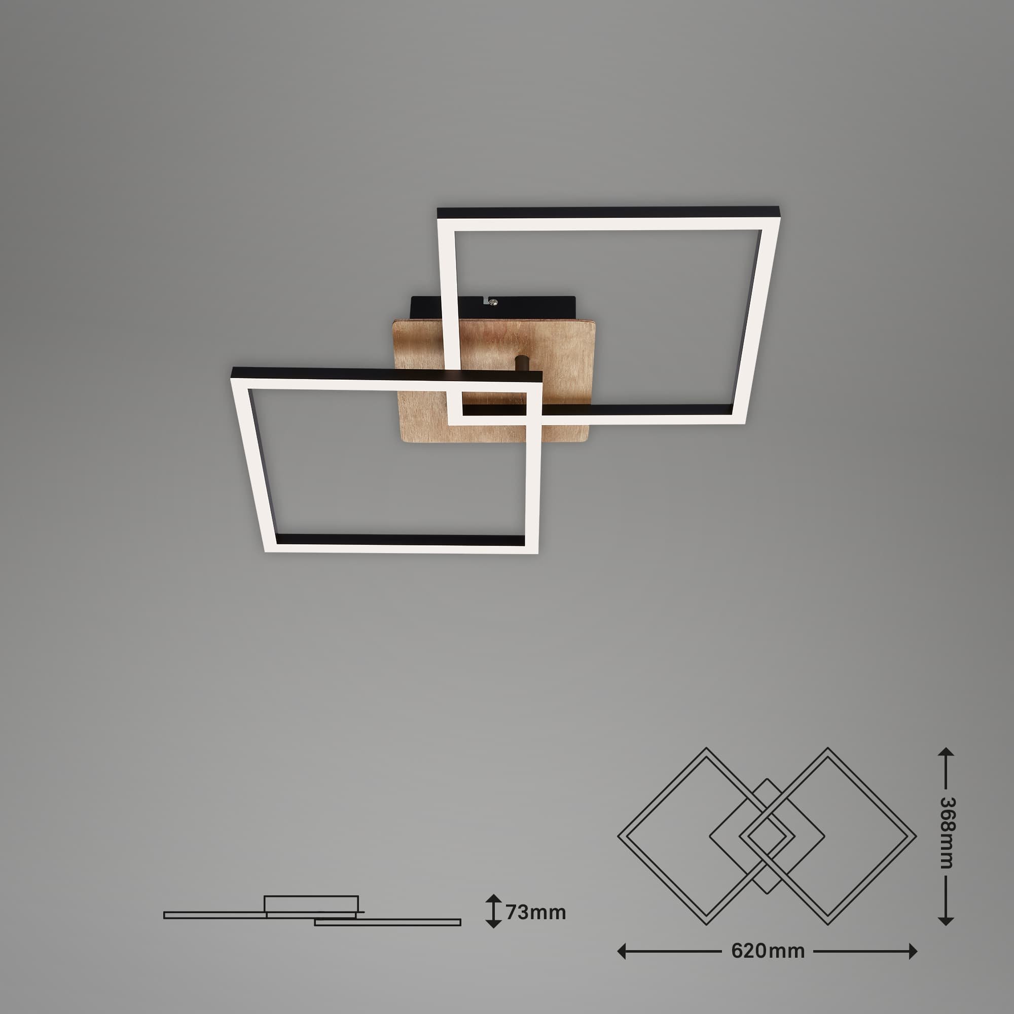 BRILO 3210-014 LED stropní svítidlo, 62 cm, 24 W, černá - BRILO (obrázek 10)
